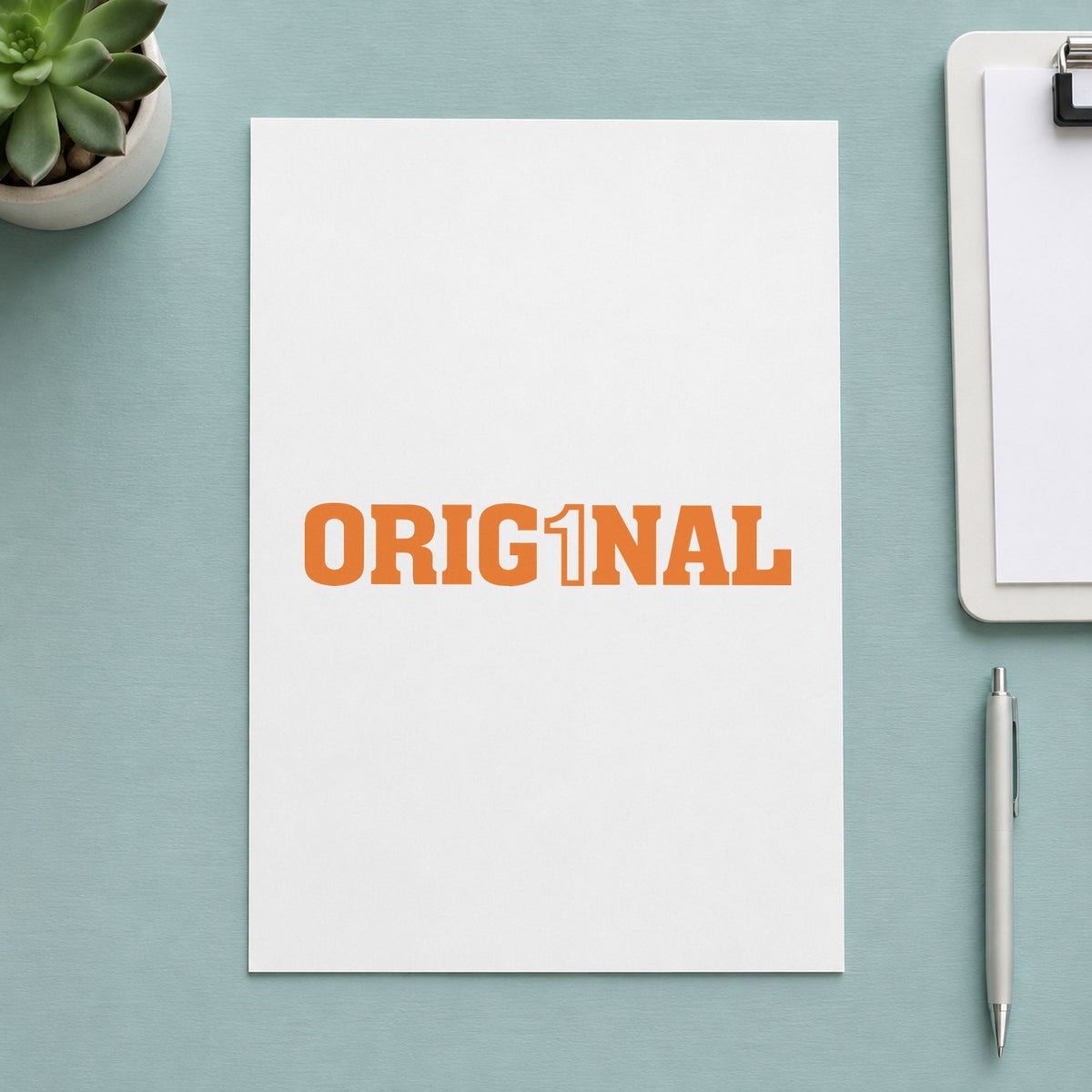 "Orig1Nal" stamp impression made with pre-inked Xstamper 1824