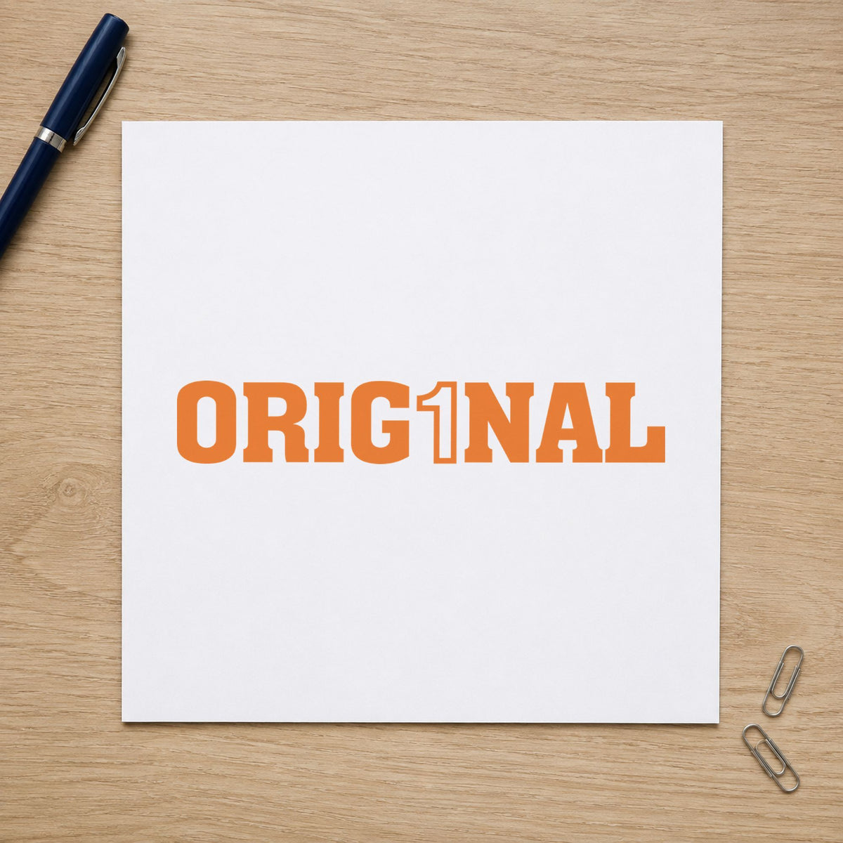 Marking a page "Orig1Nal" with the Orig1Nal Stamp