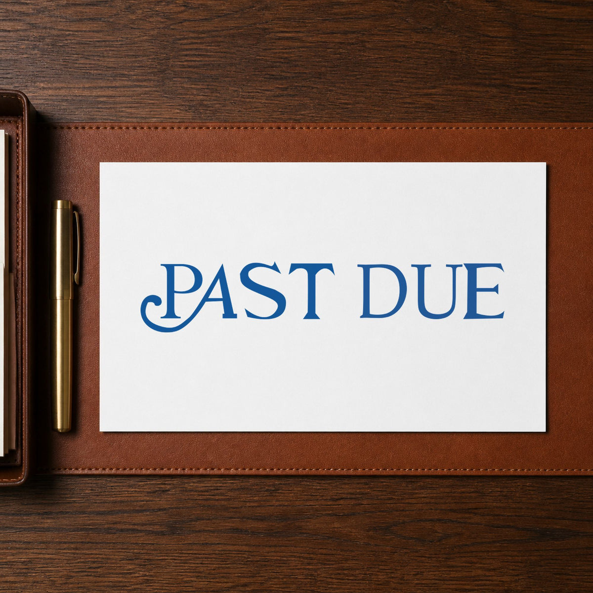 Crisp "Past due" imprint produced by the Xstamper Past Due Invoice Stamp