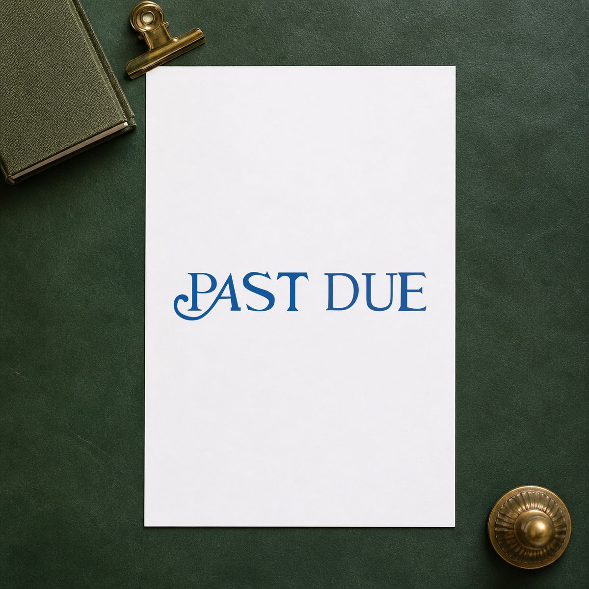 Marking a page "Past due" with the Xstamper Past Due Invoice Stamp