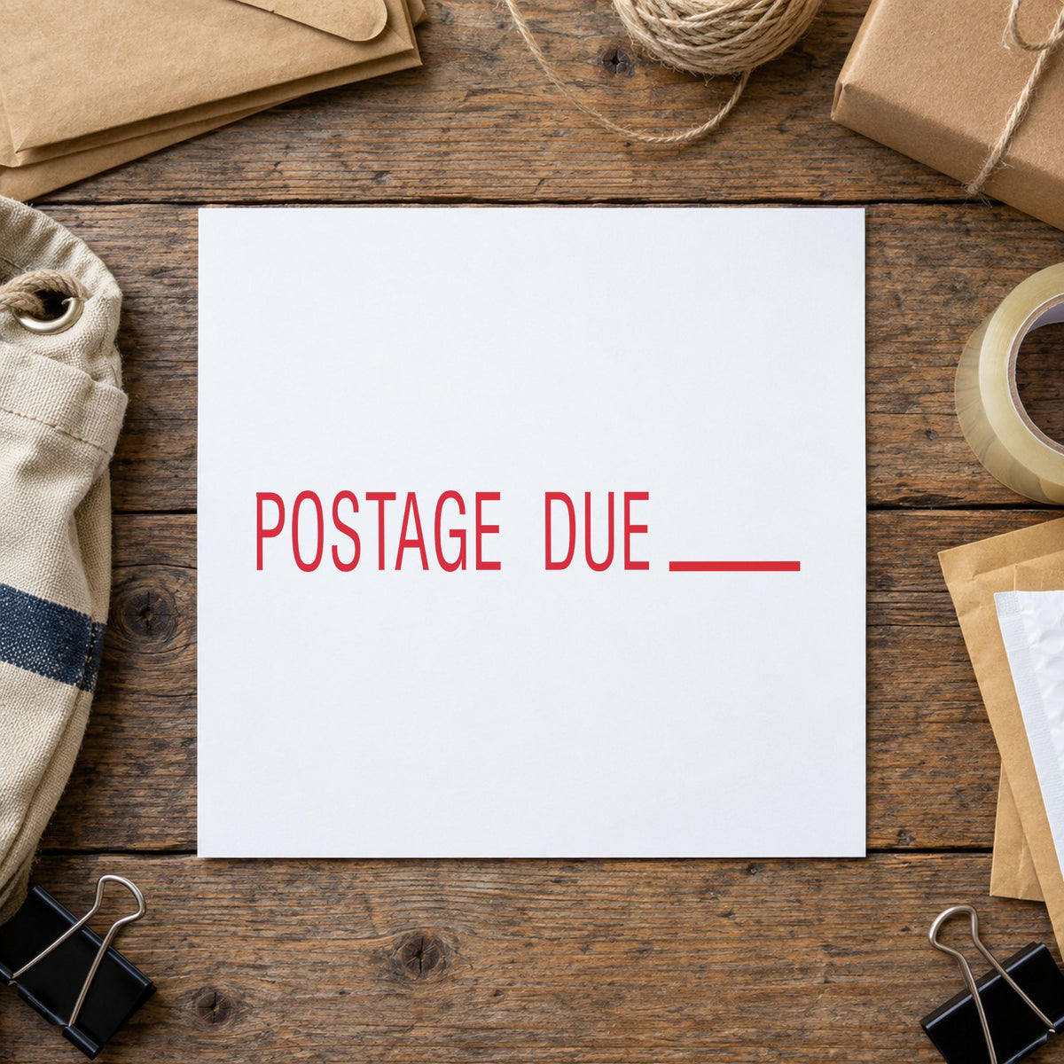 Crisp "Postage due" imprint produced by the Postage Due Envelope Stamp