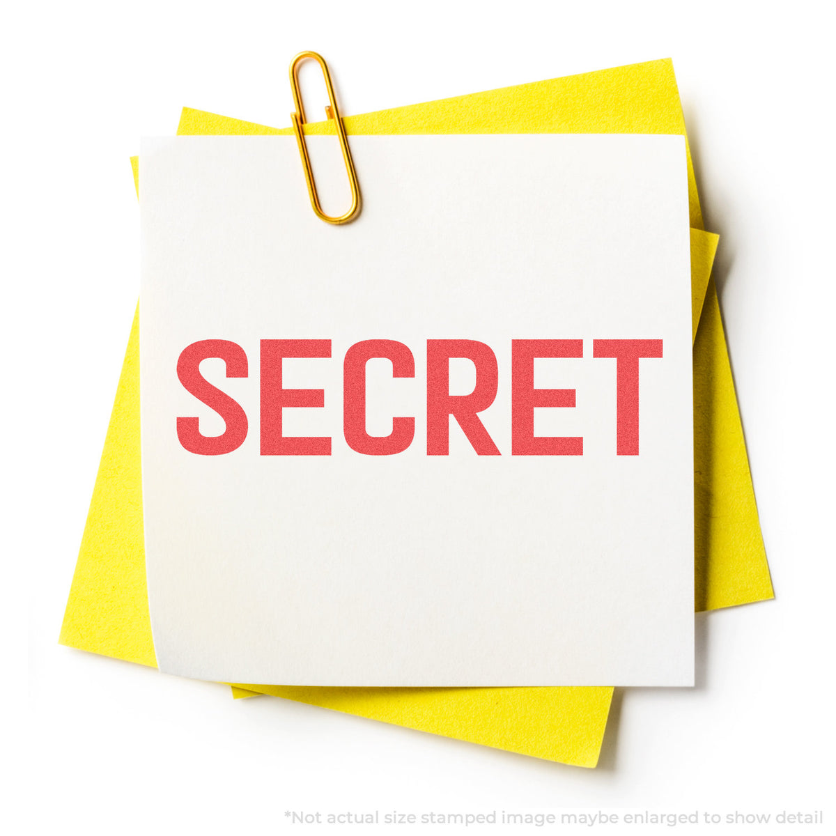 "Secret" stamp impression on light paper stock, Secret Stamp