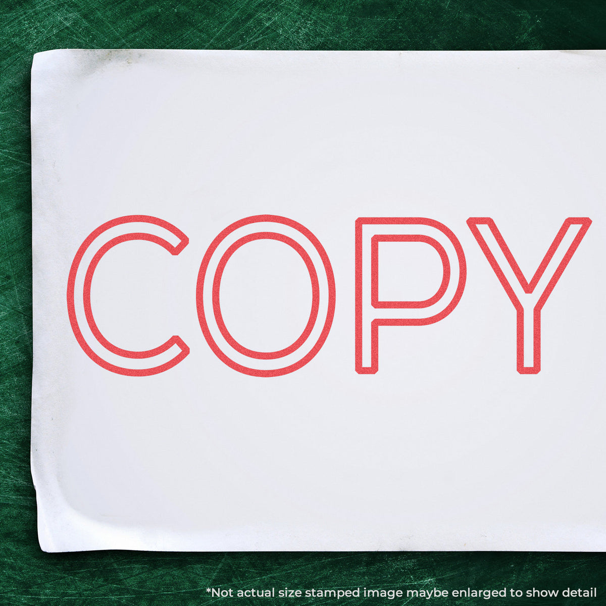 "Copy" stamp impression on light paper stock, Jumbo Red Copy Stamp