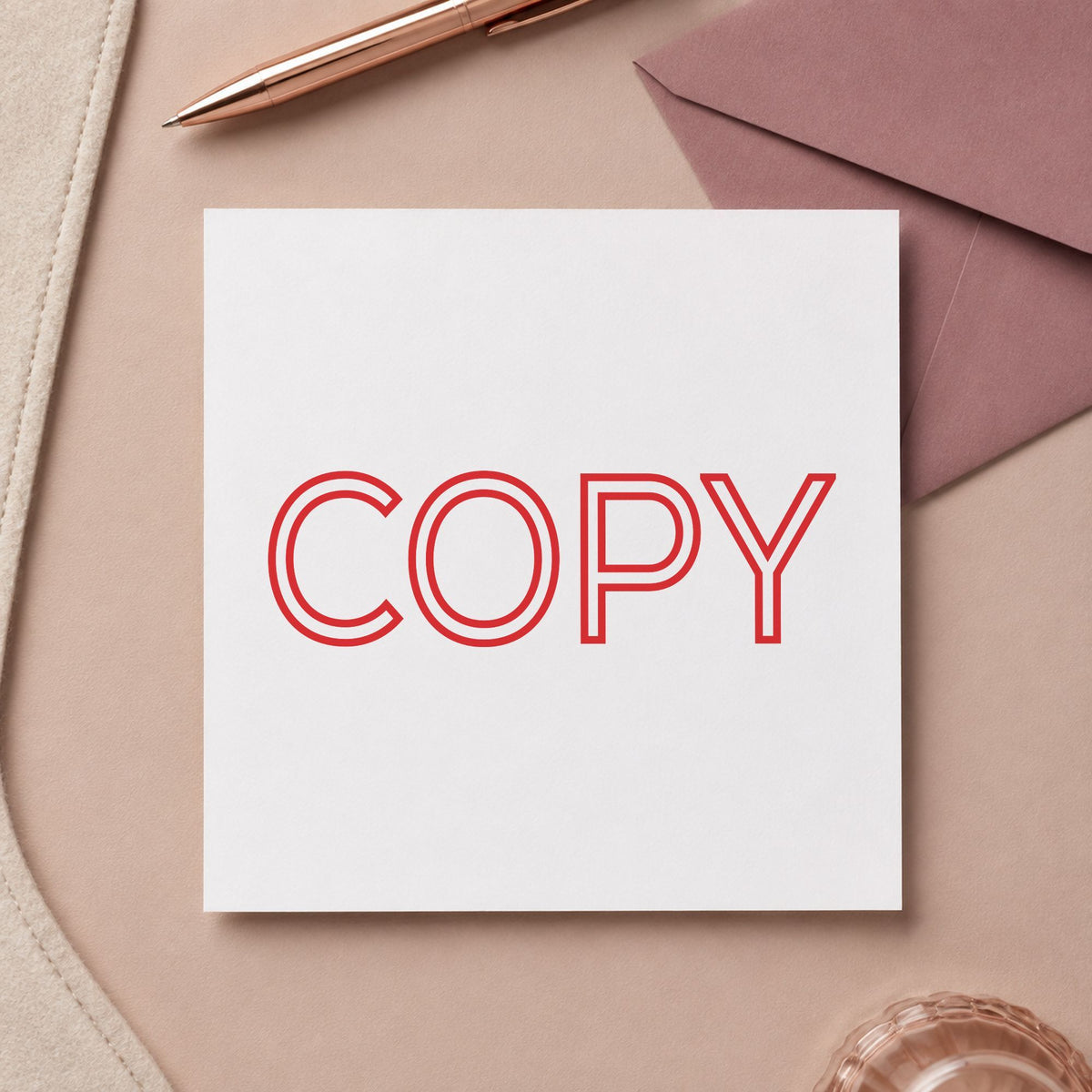 Crisp "Copy" imprint produced by the Jumbo Red Copy Stamp