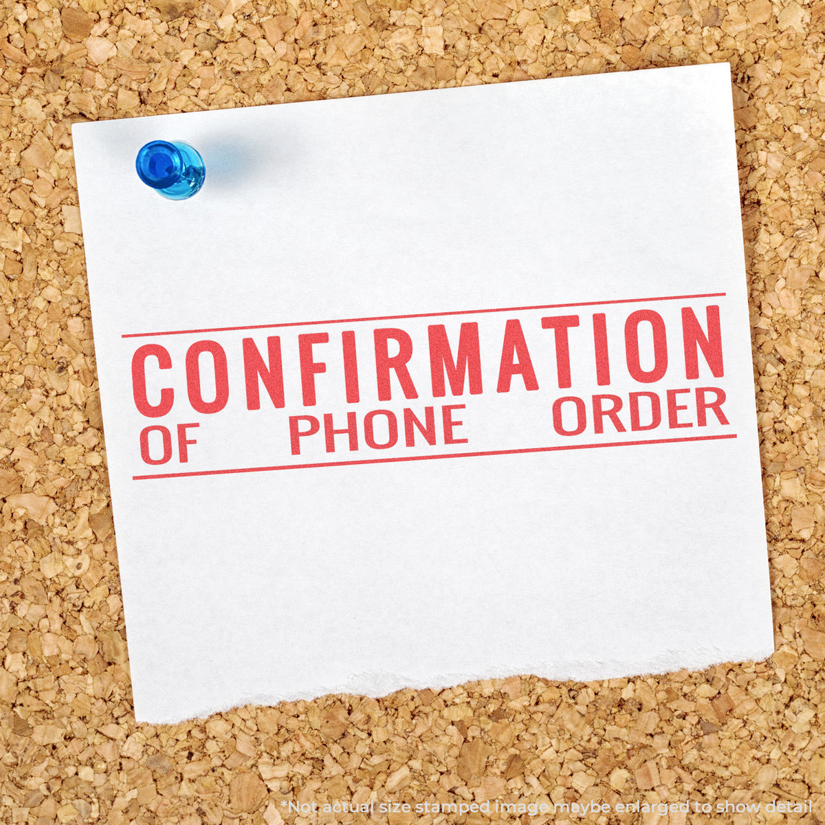 "Confirmation of phone order" stamp impression on light paper stock, Confirmation Of Phone Order Document Stamp – Jumbo Pr...