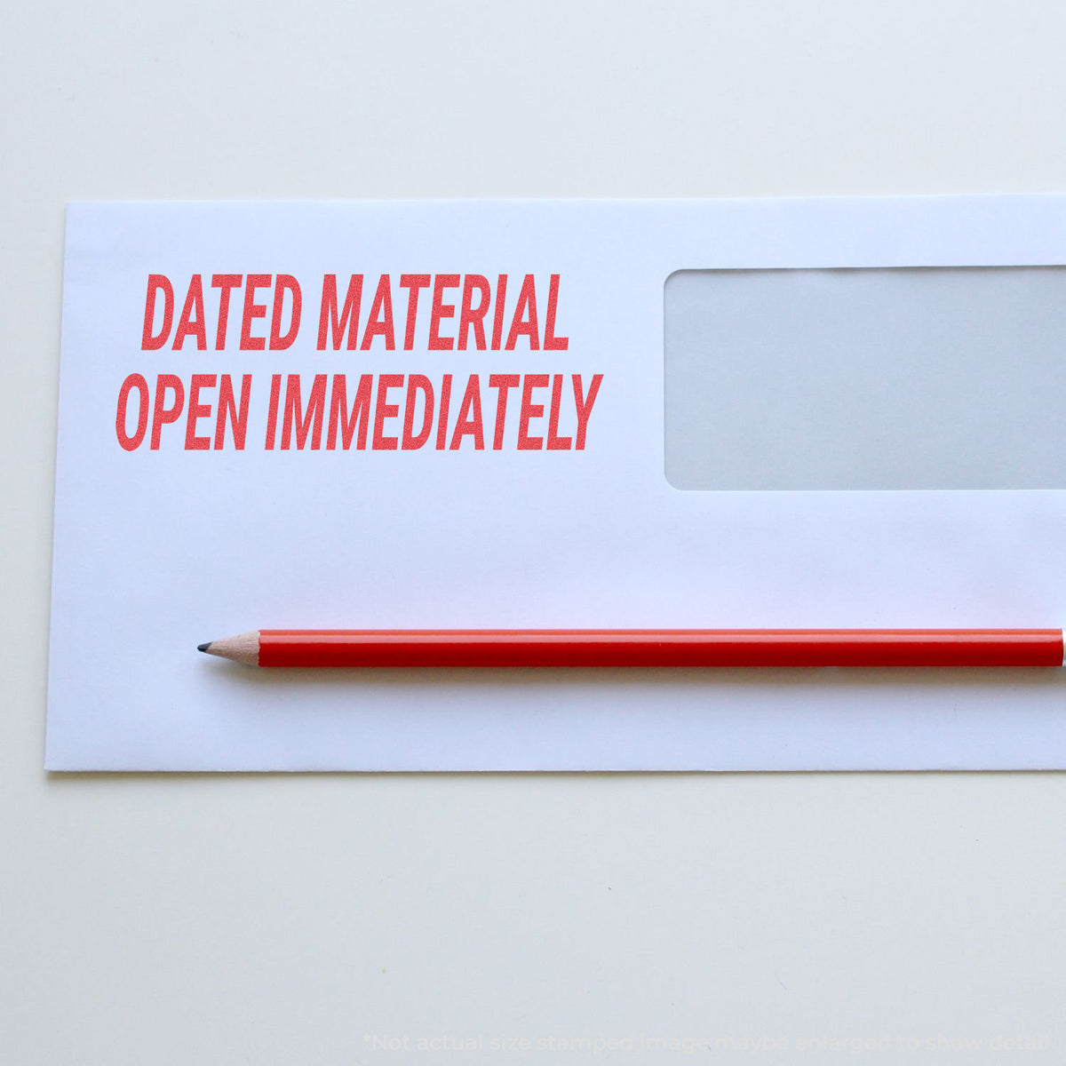 "Dated material open immediately" imprint used to flag items for handling, Jumbo Dated Material Open Immediately Mailing S...