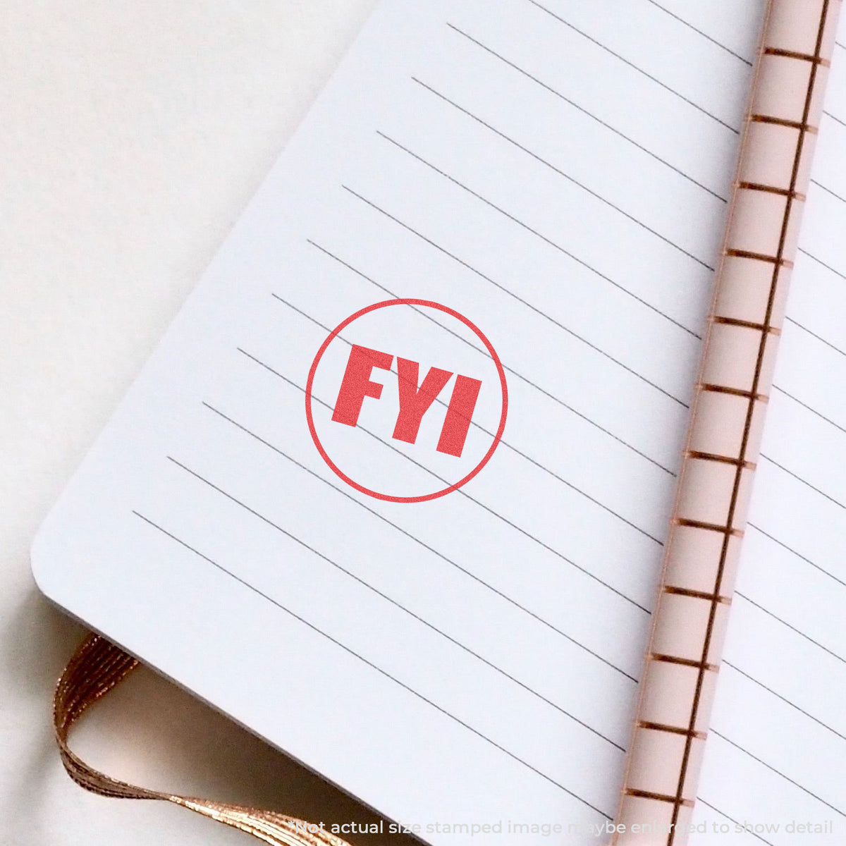 "FYI" imprint used to flag items for handling, FYI Office Stamp – Round Pre-Inked Xstamper
