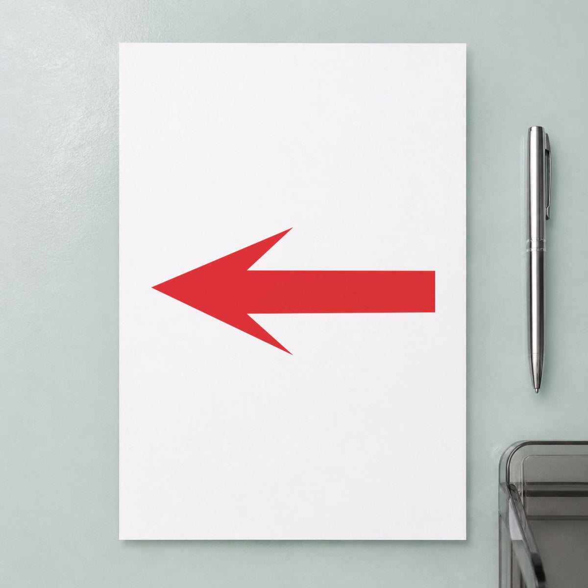 Crisp "Arrow" imprint produced by the Arrow Stamp For Schoolwork – Round Pre-Inked Xstamper