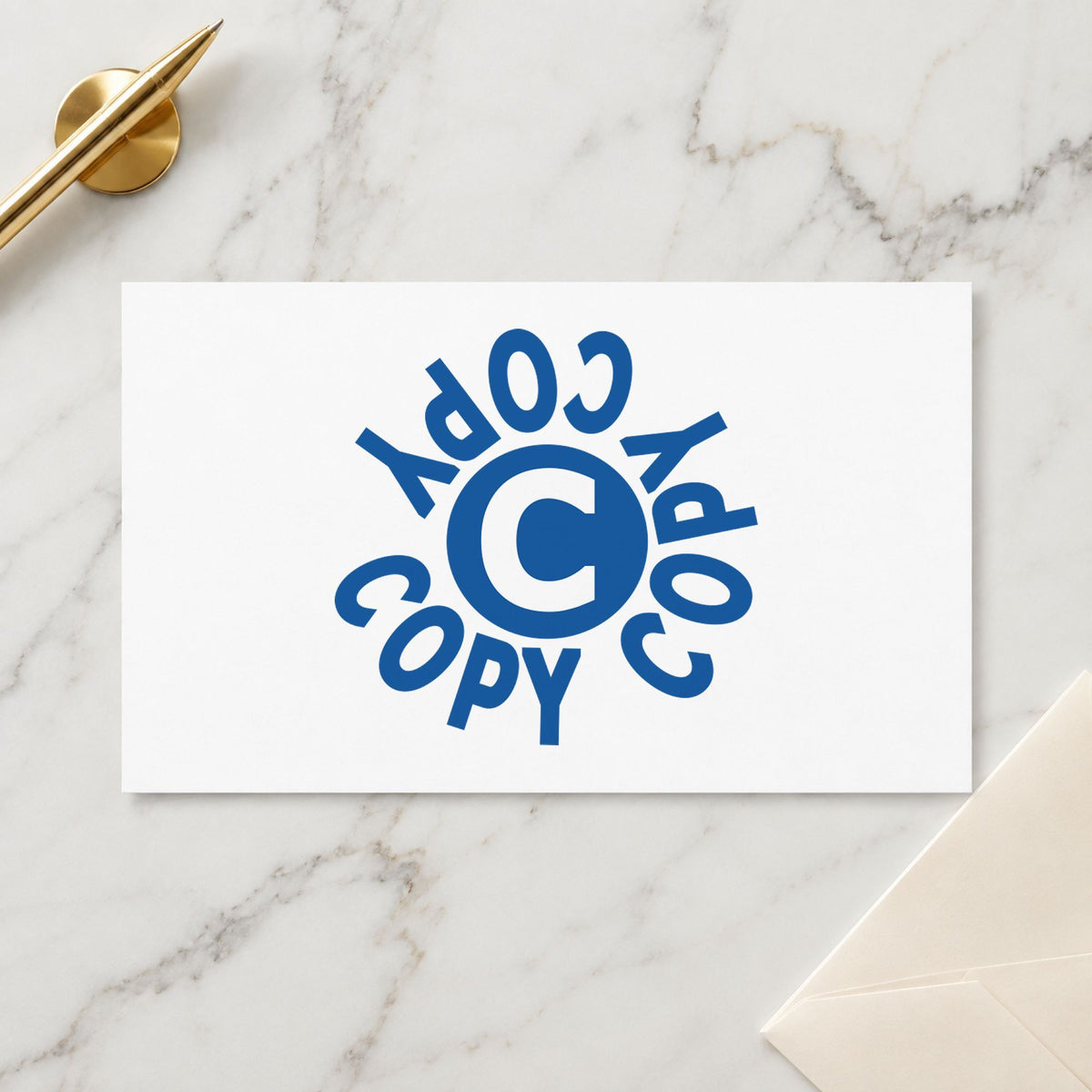 "Copy" stamp mark in everyday office use, Xstamper 11422