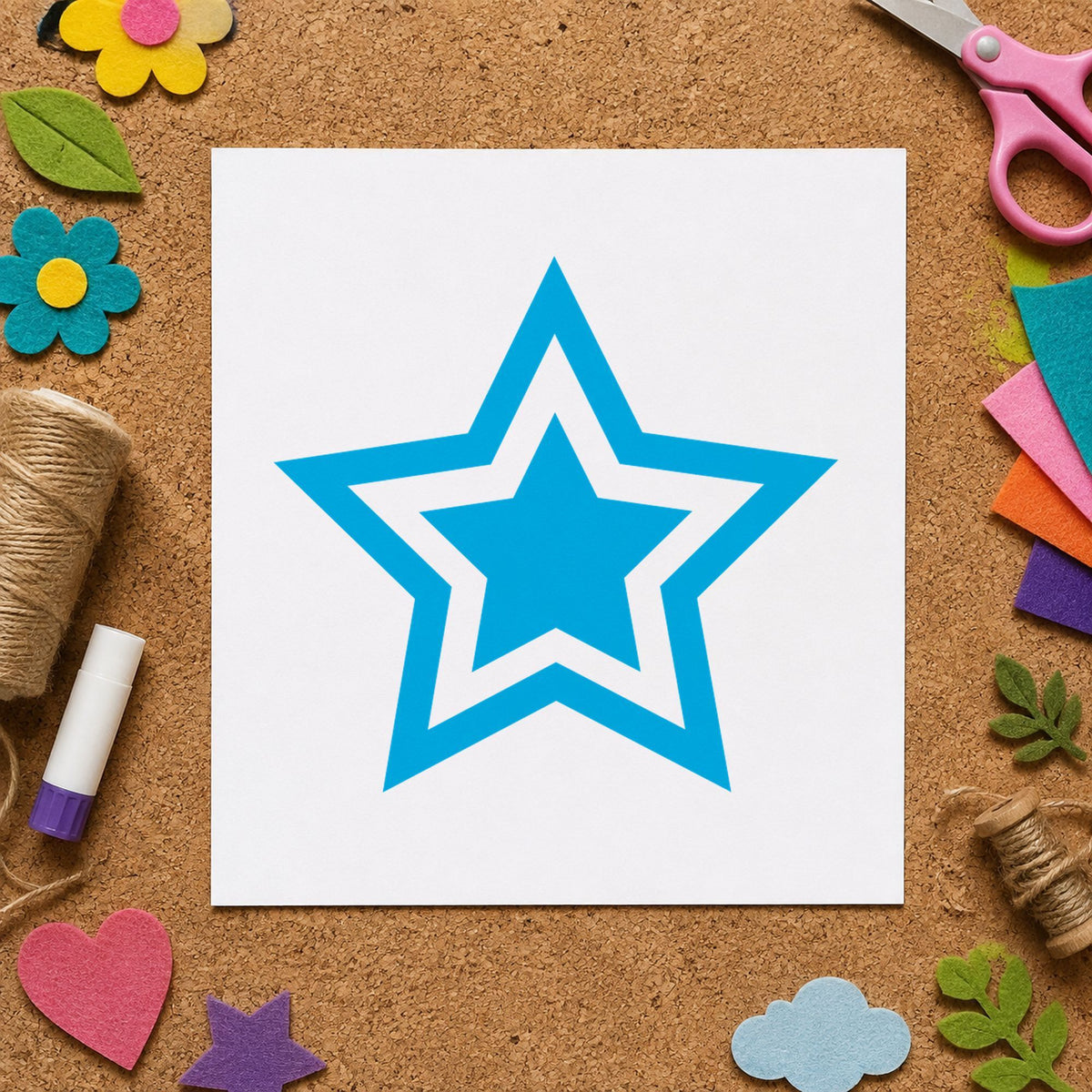 "Star" imprint from fixed stock wording, no customization needed