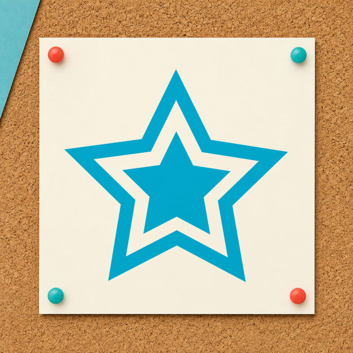 "Star" mark added to paperwork with a pre-inked Xstamper stamp
