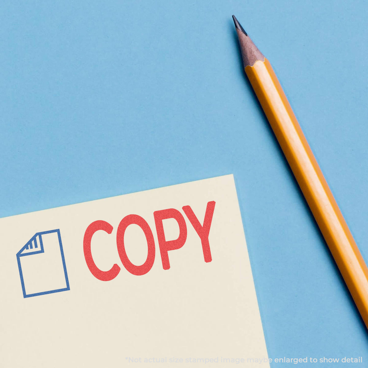 "Copy" mark stamped for document handling, Xstamper 2022 stamp