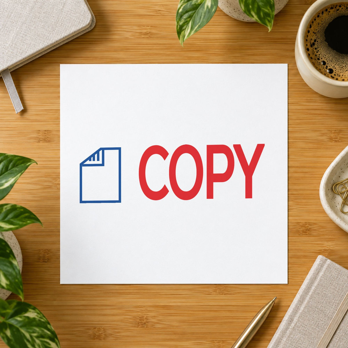 Crisp "Copy" imprint produced by the Copy Stamp