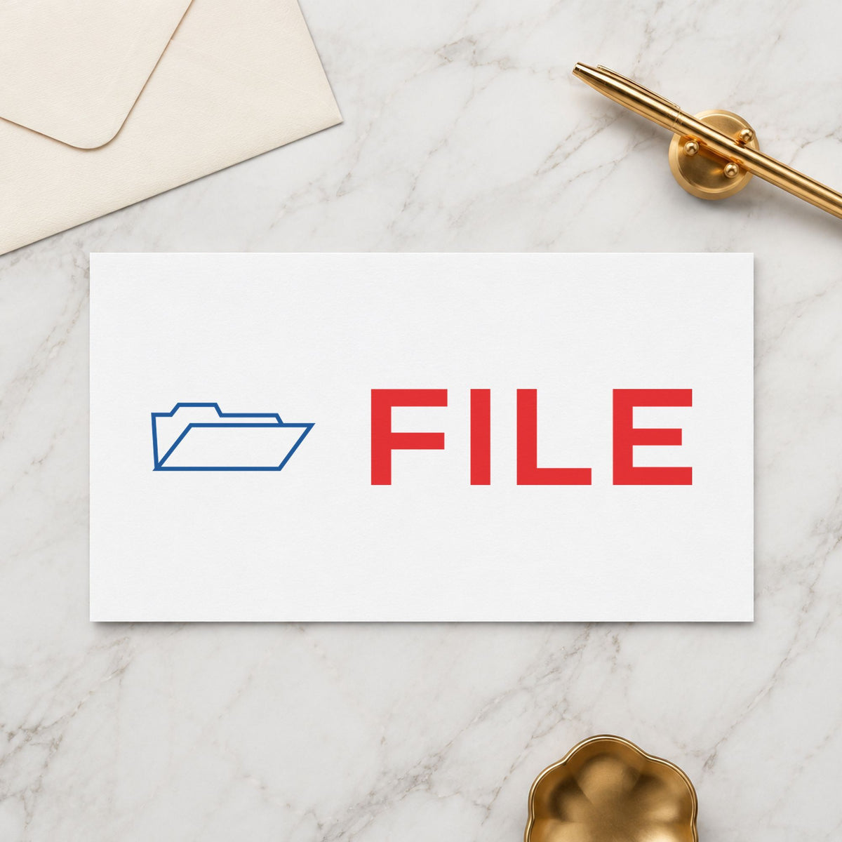File Stamp leaving a clean "File" impression