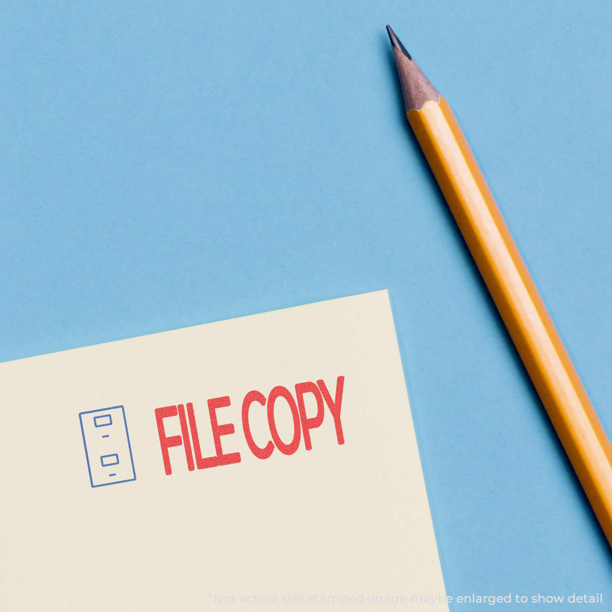 "File copy" mark stamped for document handling, Xstamper 2032 stamp