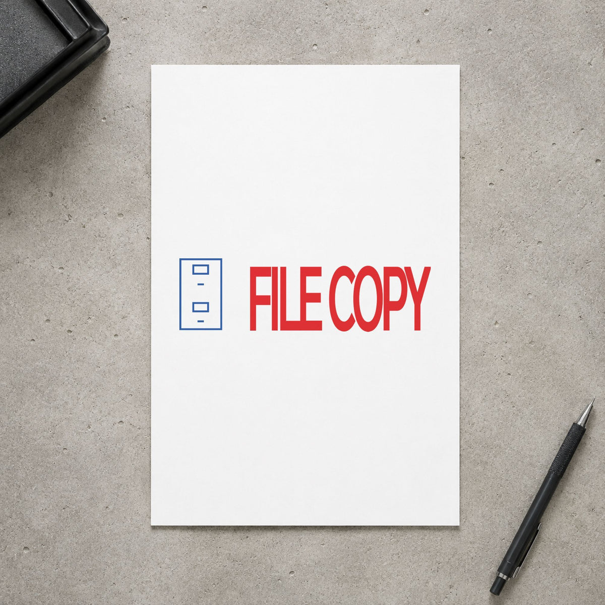 File Copy Document Stamp leaving a clean "File copy" impression