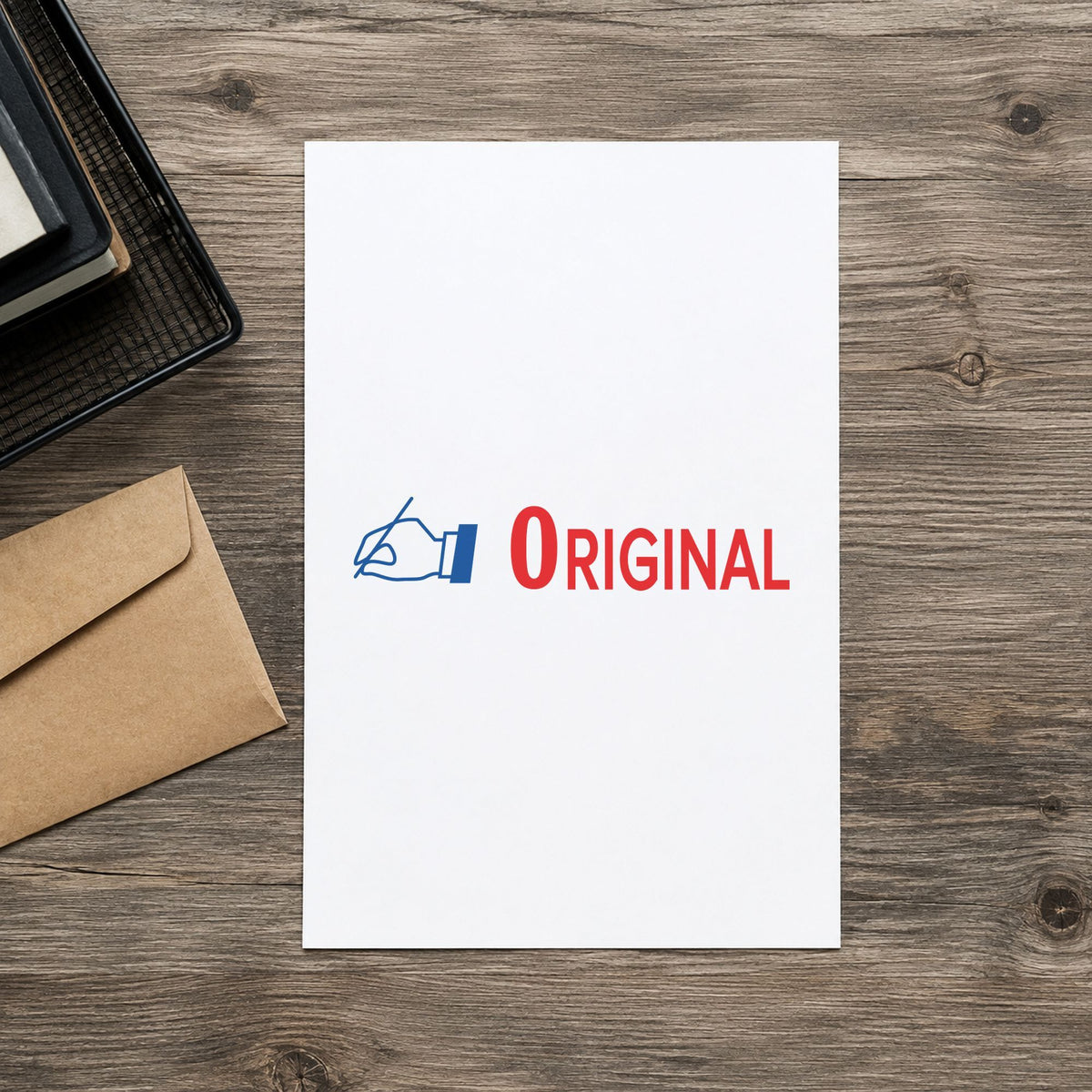 "Original" imprint stamped on a document with the Original Stamp