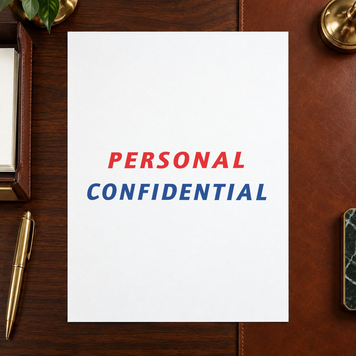 Marking a page "Personal" with the Xstamper Personal Document Stamp