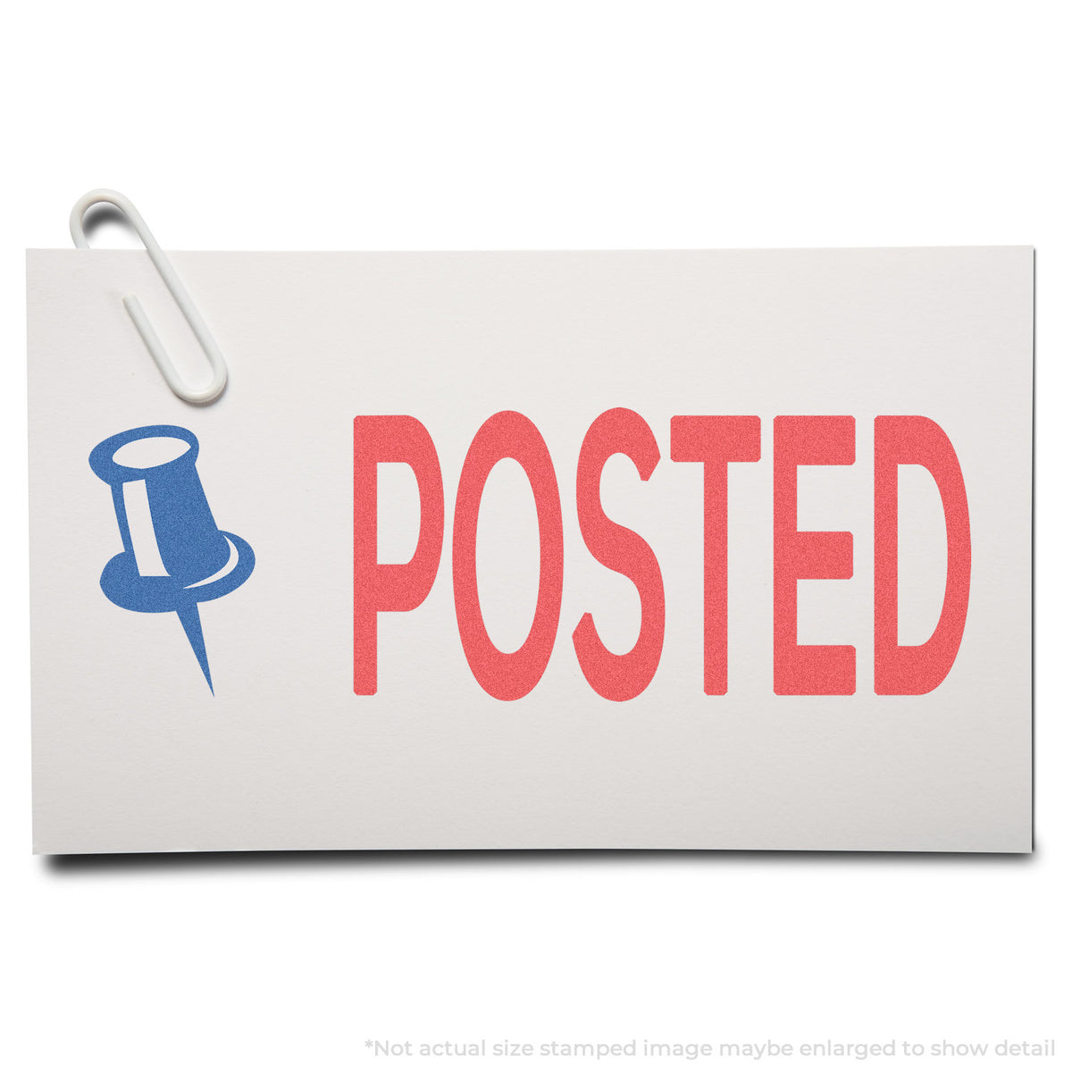 "Posted" stamp impression on light paper stock, Posted Stamp