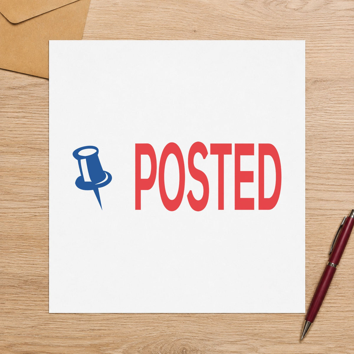 Posted Stamp leaving a clean "Posted" impression