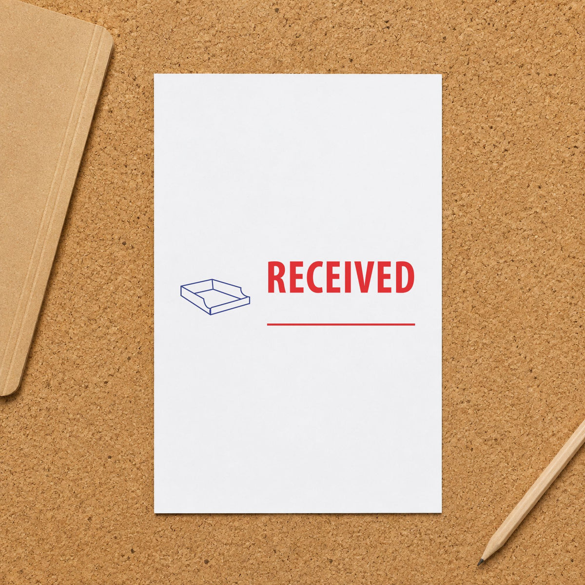 Marking a page "Received" with the Two-Color Received Stamp