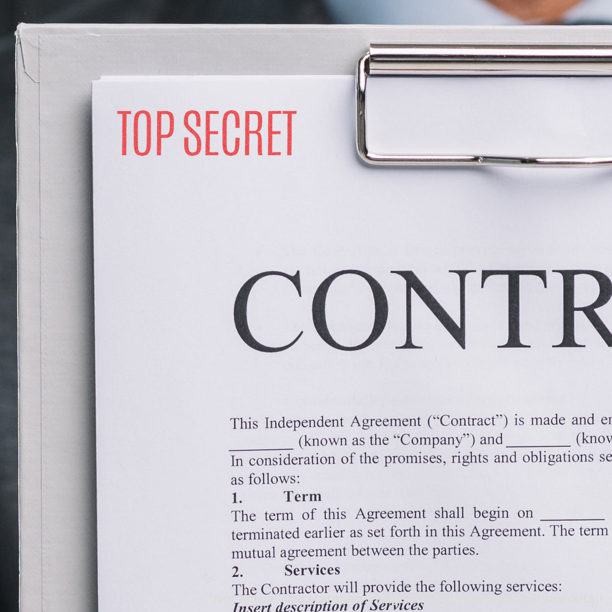 "Top secret" imprint used to flag items for handling, Top Secret Document Stamp