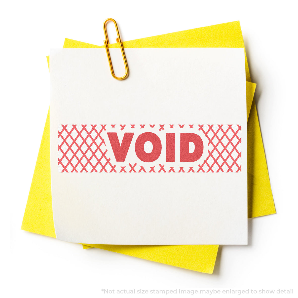 "Void" stamp impression on light paper stock, Red Void Accounting Stamp