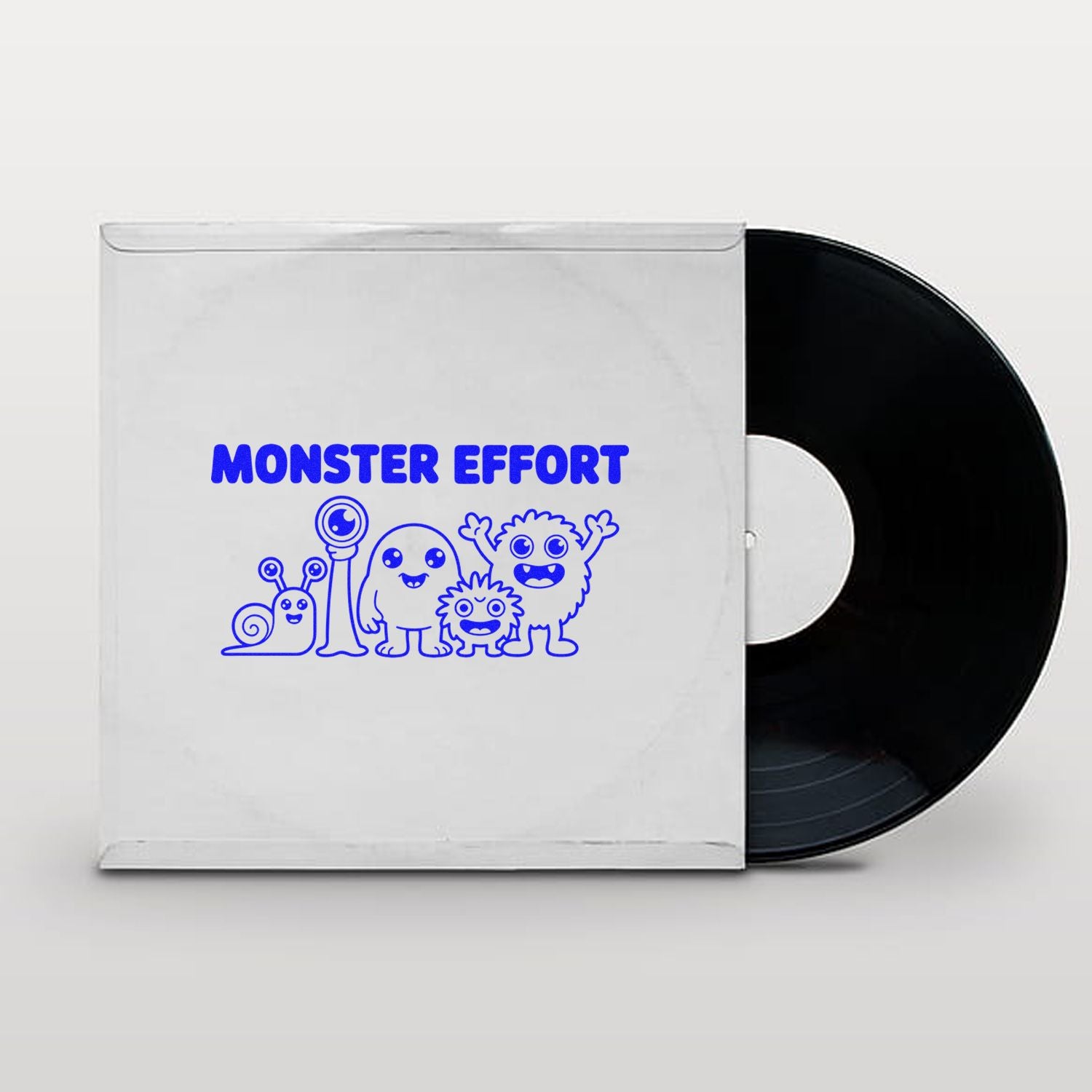 Monster Effort rubber stamp design with cute cartoon monsters, ideal for school rewards, encouragement, and craft projects.