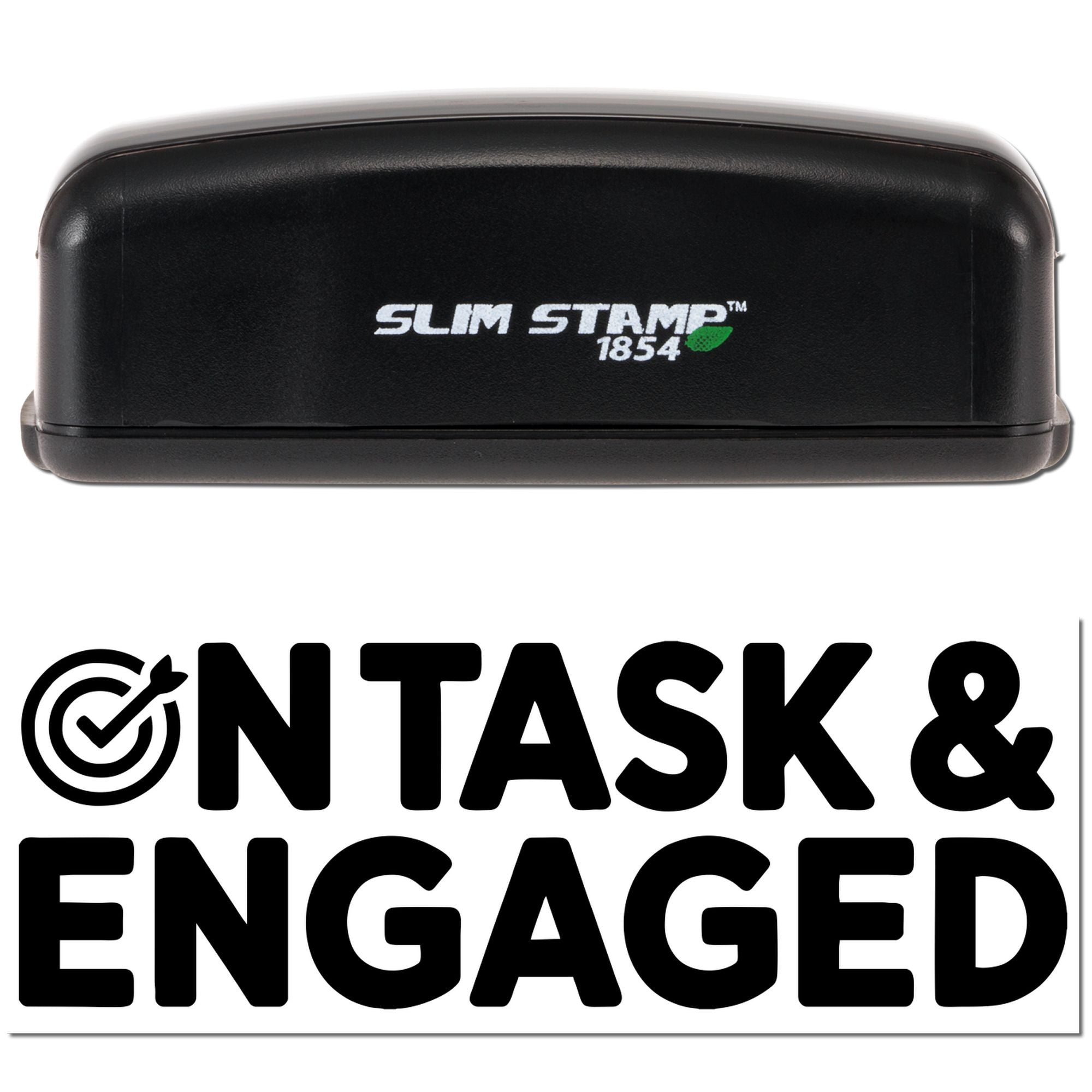 Elementary Teacher Engaged Compact Pre-Inked Stamp