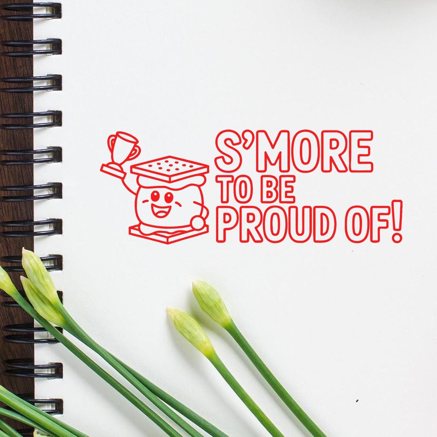 Funny Smore to Be Proud Of rubber stamp design for cards, scrapbooking, and encouraging reward crafts.