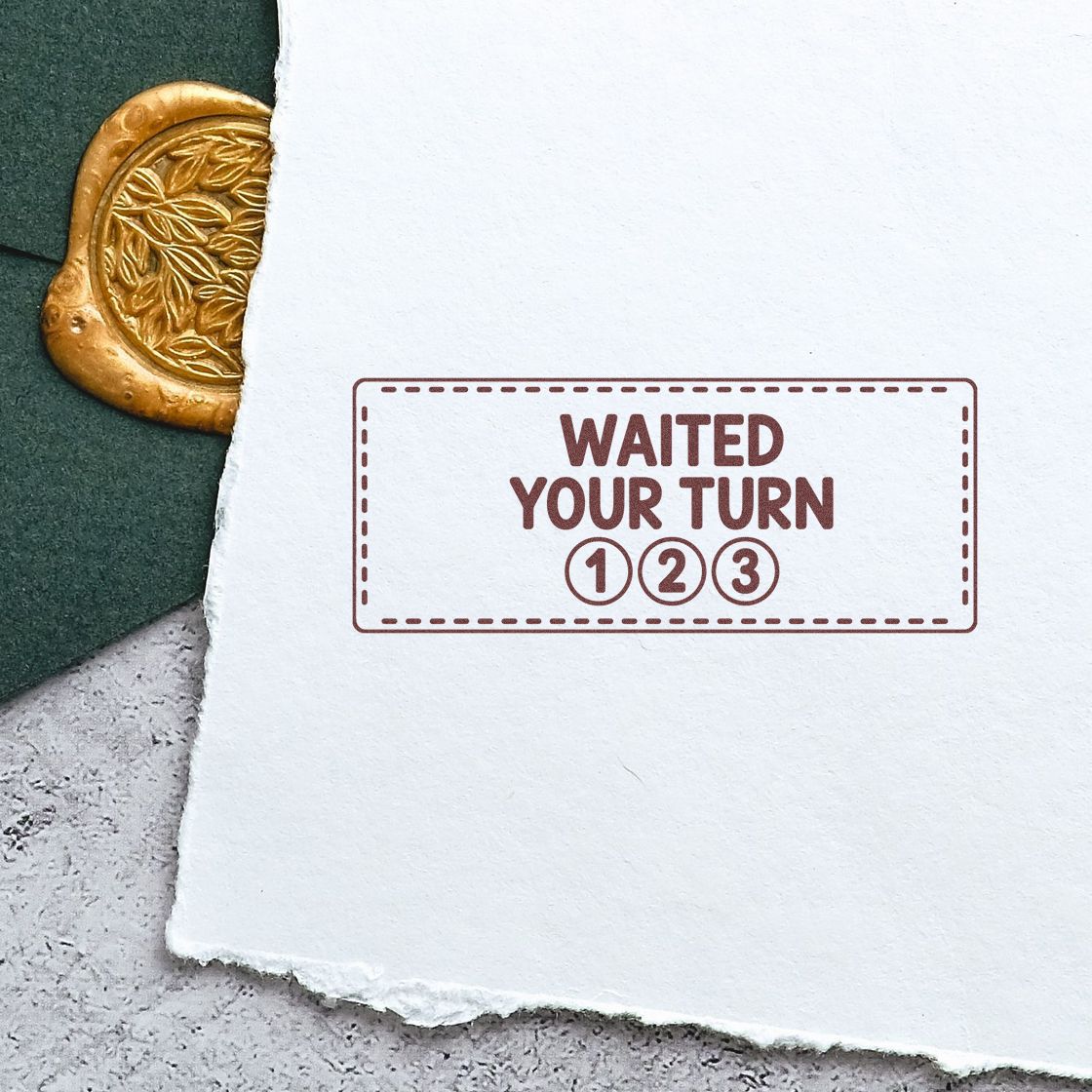 Classroom Reward Waited Your Turn Compact Pre-Inked Stamp