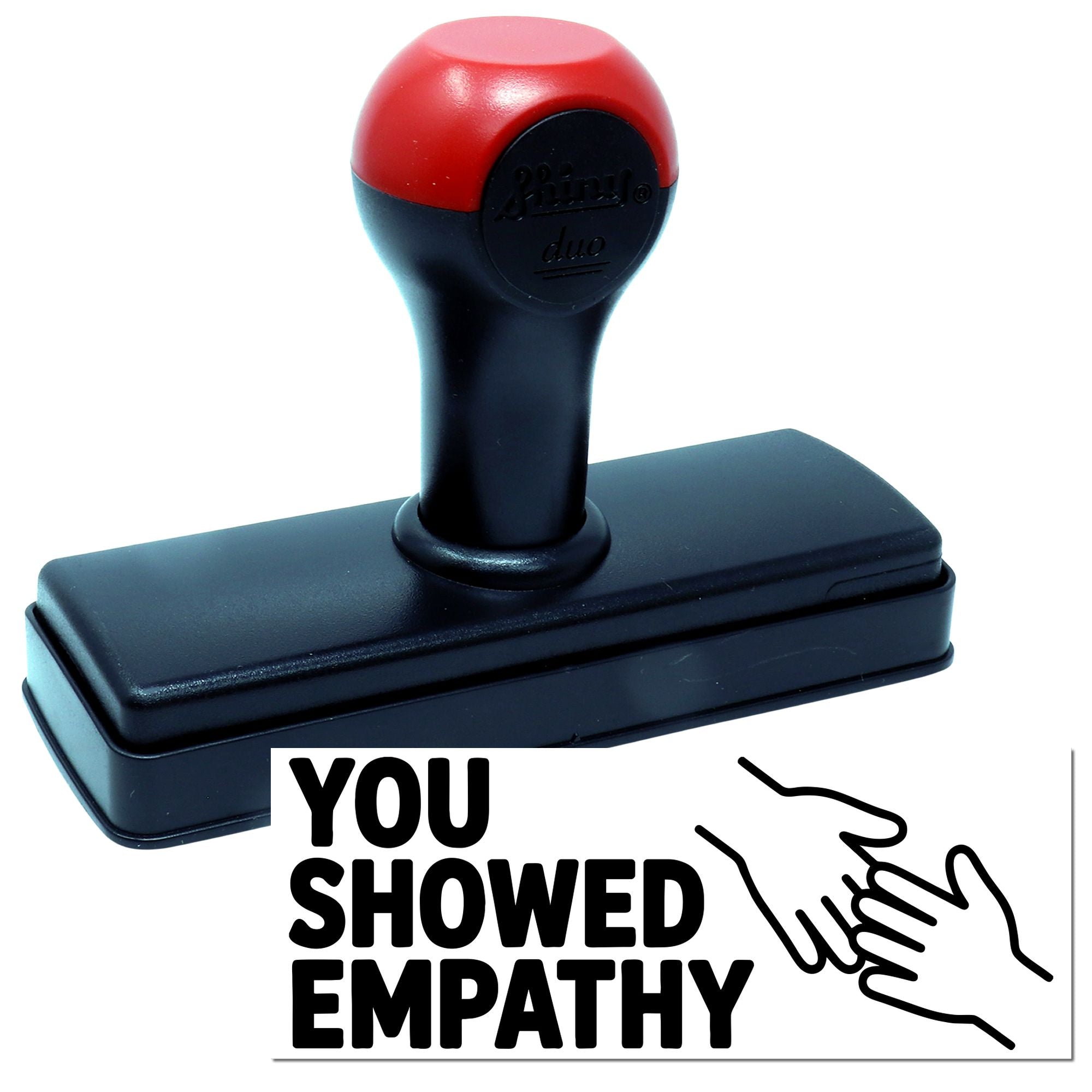 Self-inking rubber stamp with You Showed Empathy imprint, ideal for workplace recognition and appreciation.