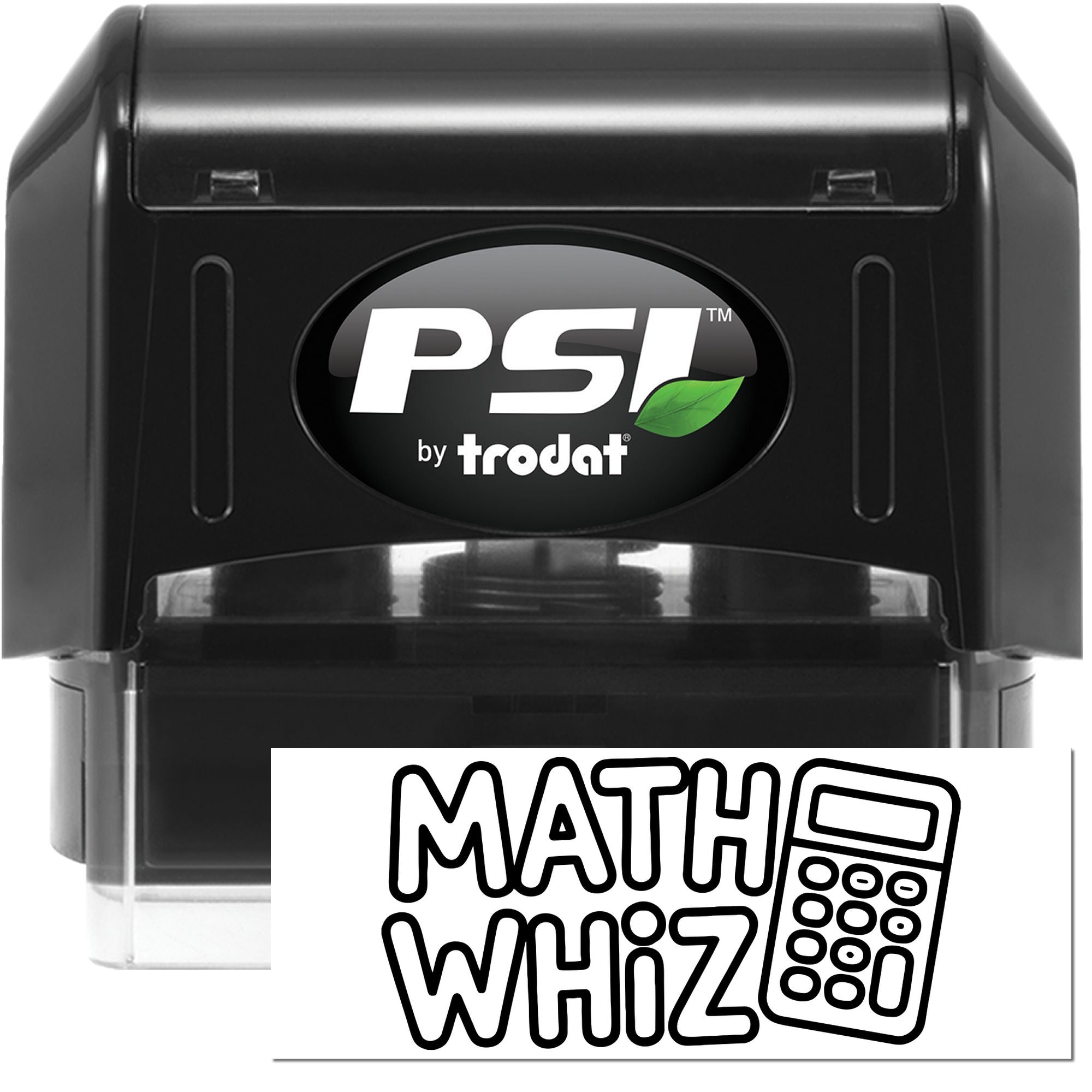 PSI by Trodat Math Whiz self-inking rubber stamp for teachers, classroom rewards, and math homework grading.