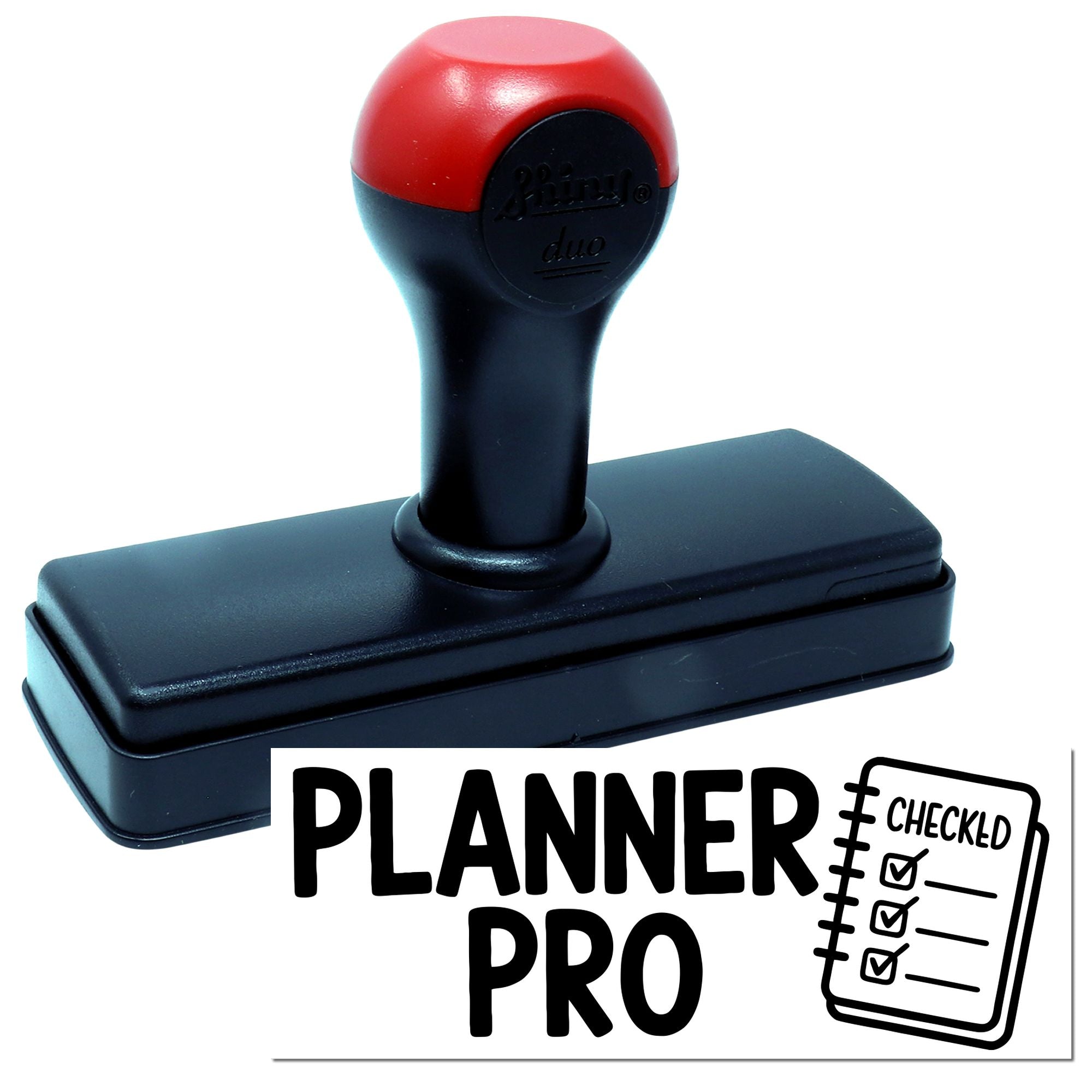 Planner Pro self-inking rubber stamp for planners, checklists, and organizing schedules.