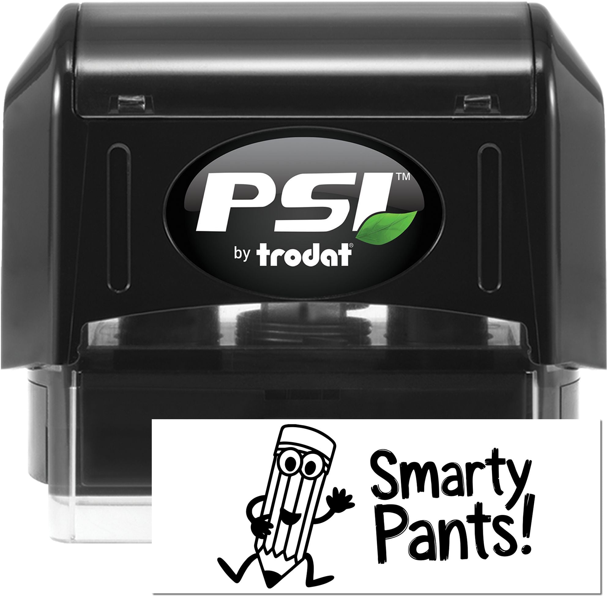 PSI by Trodat self-inking rubber stamp with Smarty Pants! imprint for custom office or classroom use
