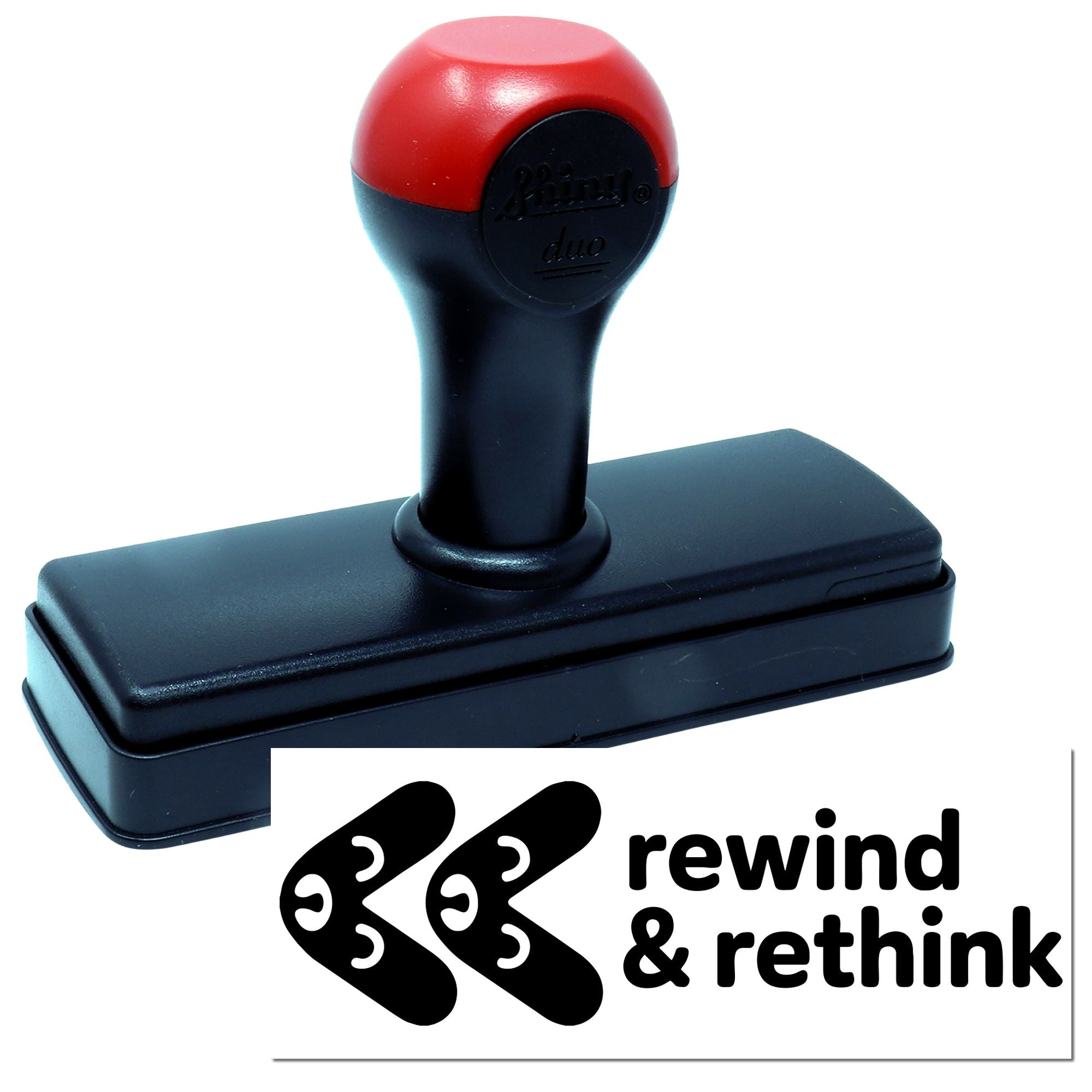 Rewind & rethink branded self-inking rubber stamp for custom logo marking