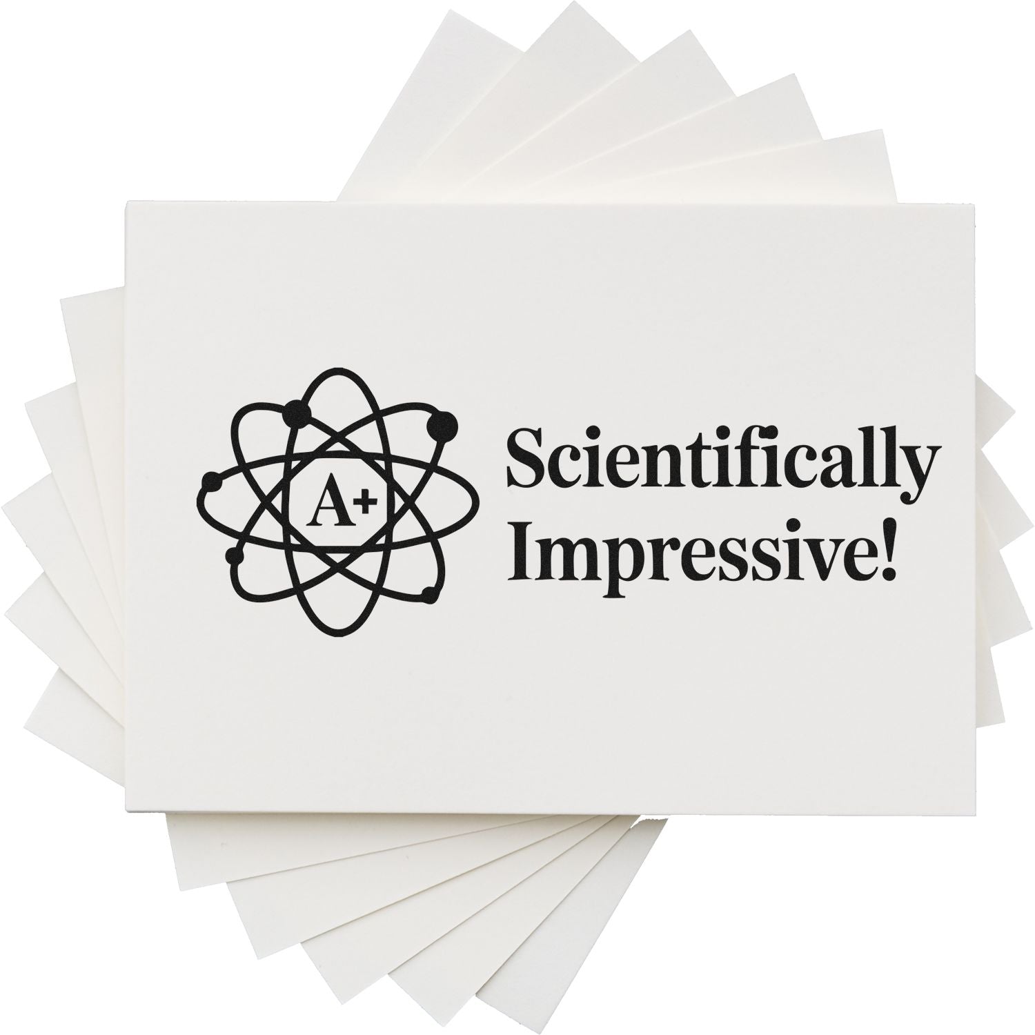 Scientifically Impressive rubber stamp for science teachers, ideal for grading, classroom feedback, and student motivation.