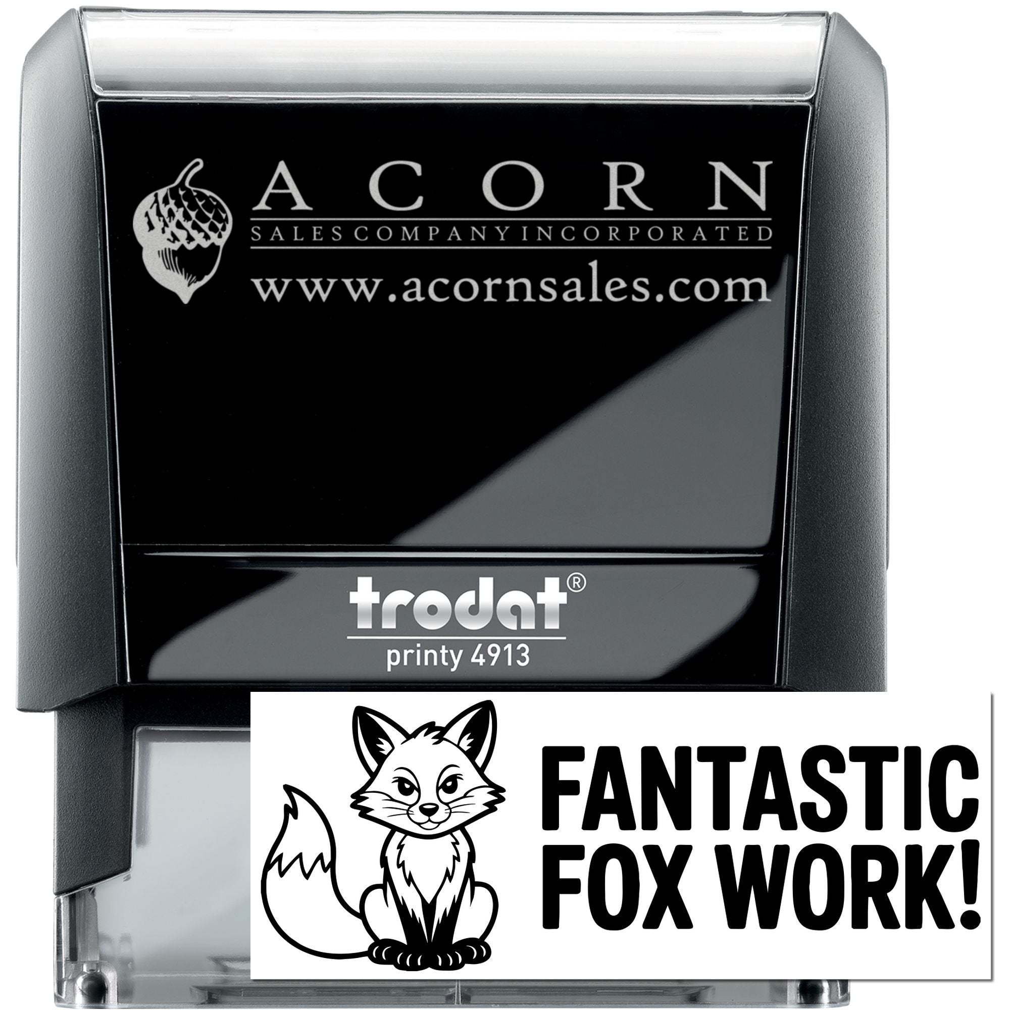 Classroom Reward Fantastic Fox Work Self-Inking Stamp