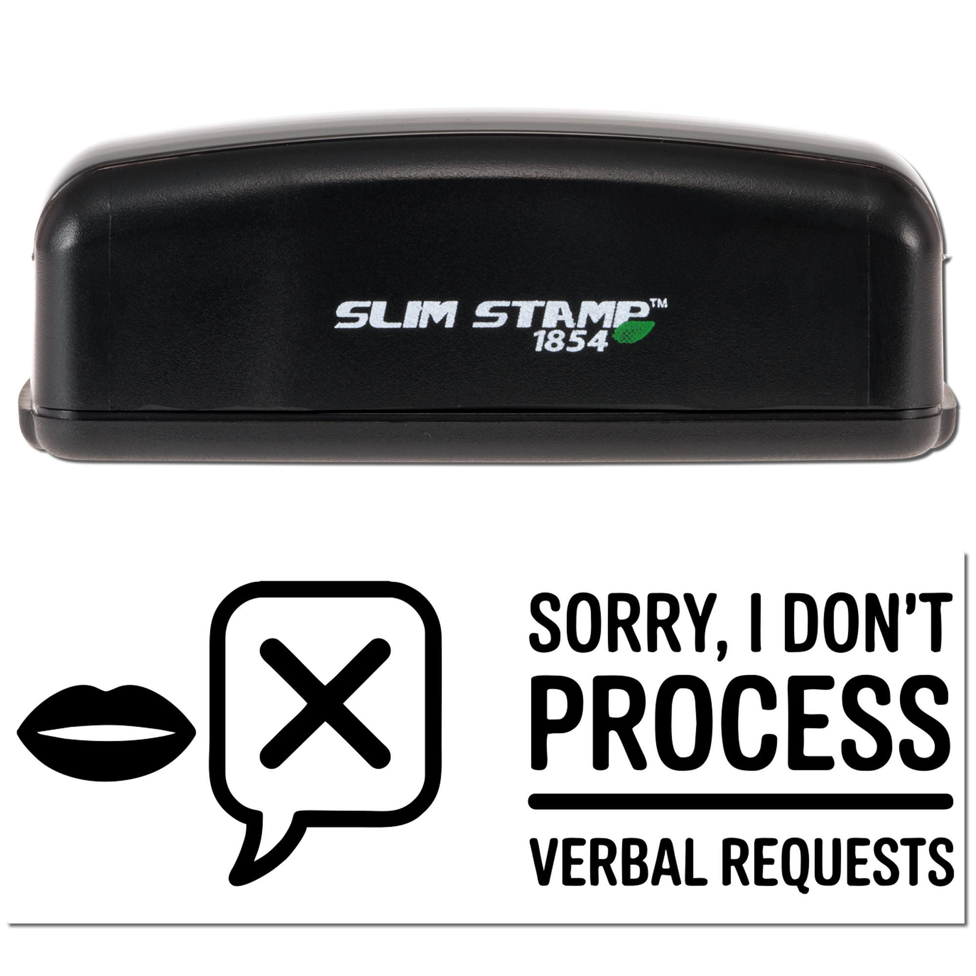 Verbal Requests Snarky Office Slim Pre-Inked Stamp