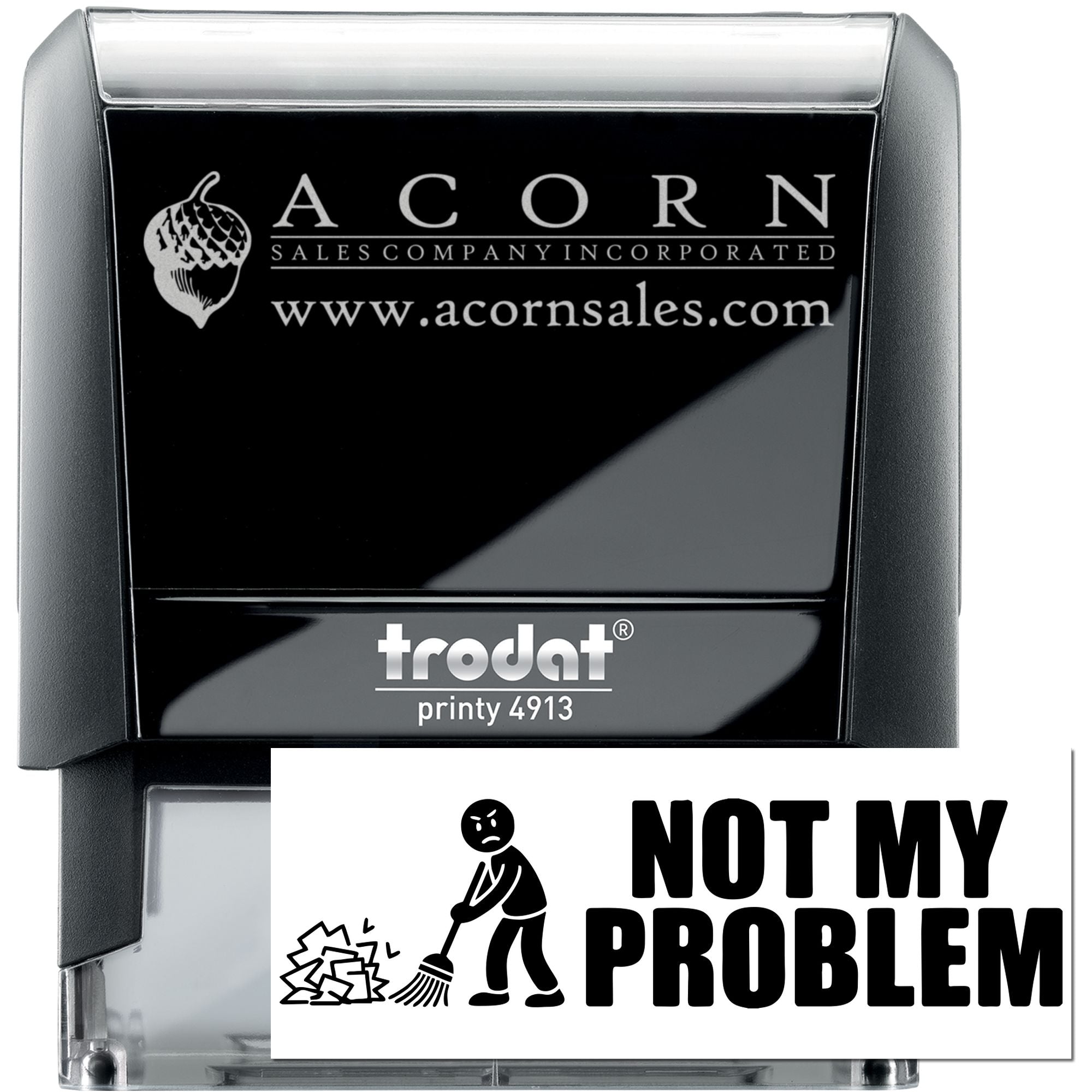 Blame-Free Broom Funny Self-Inking Stamp