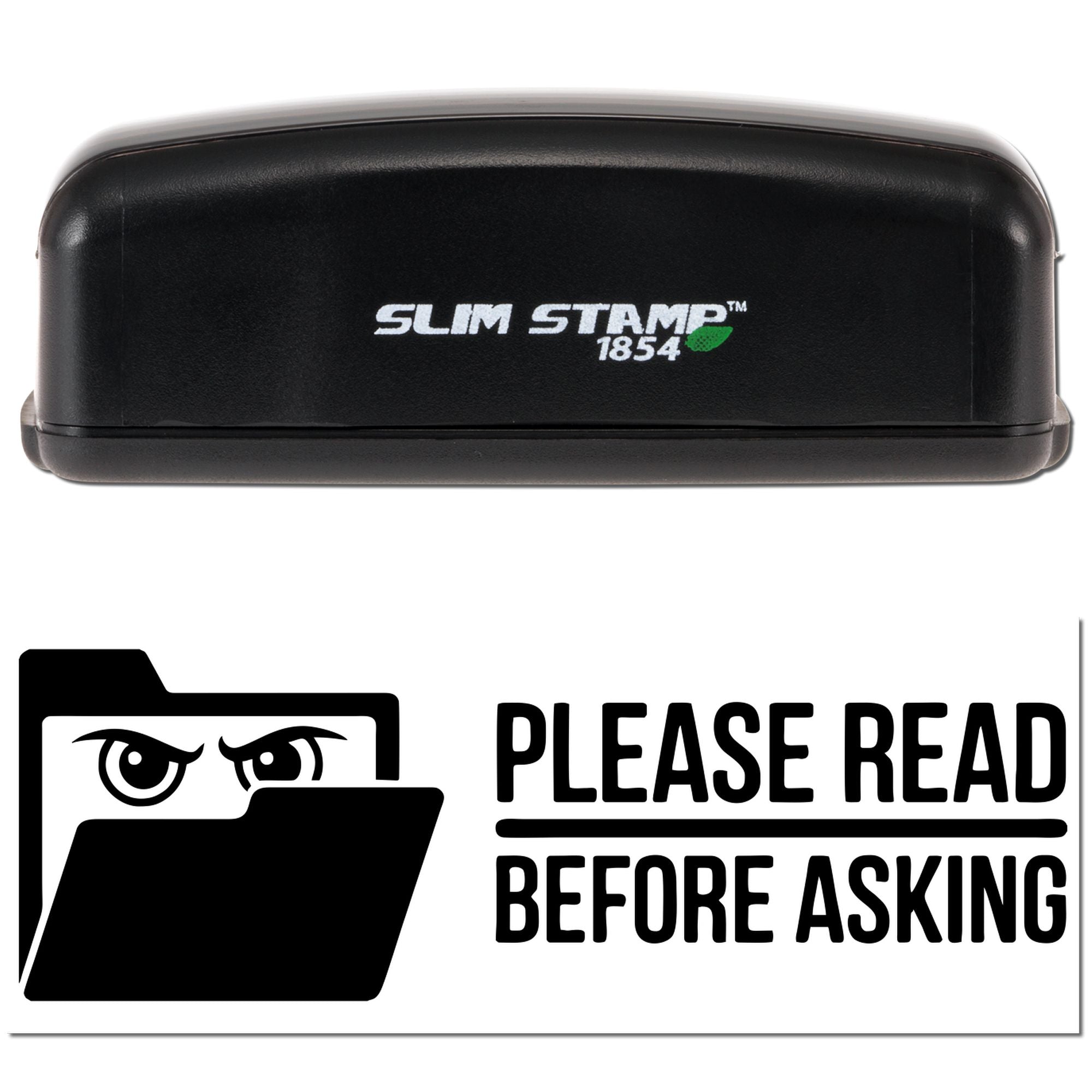 Before Asking Witty Office Slim Pre-Inked Stamp