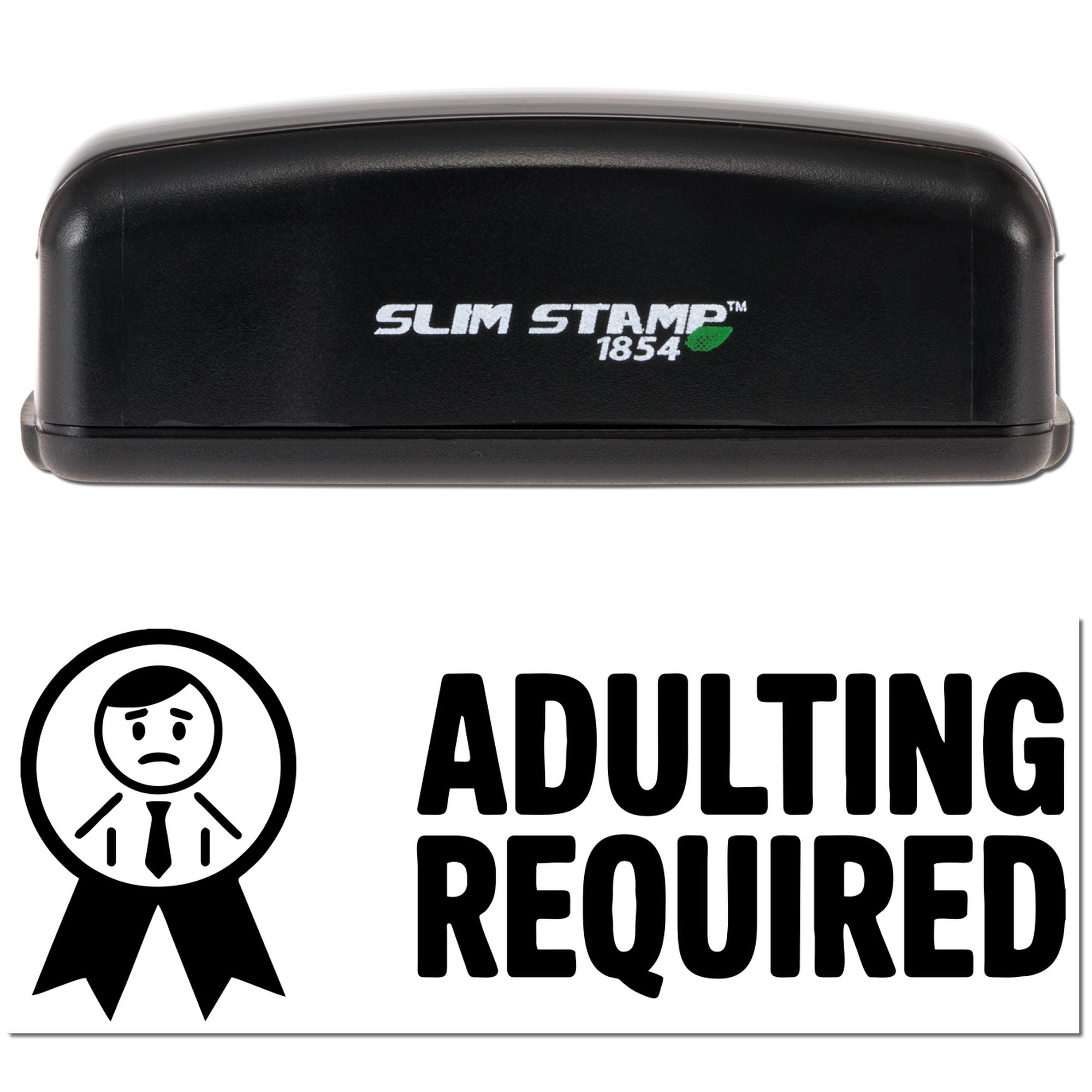 Adulting Required Sarcastic Office Slim Pre-Inked Stamp