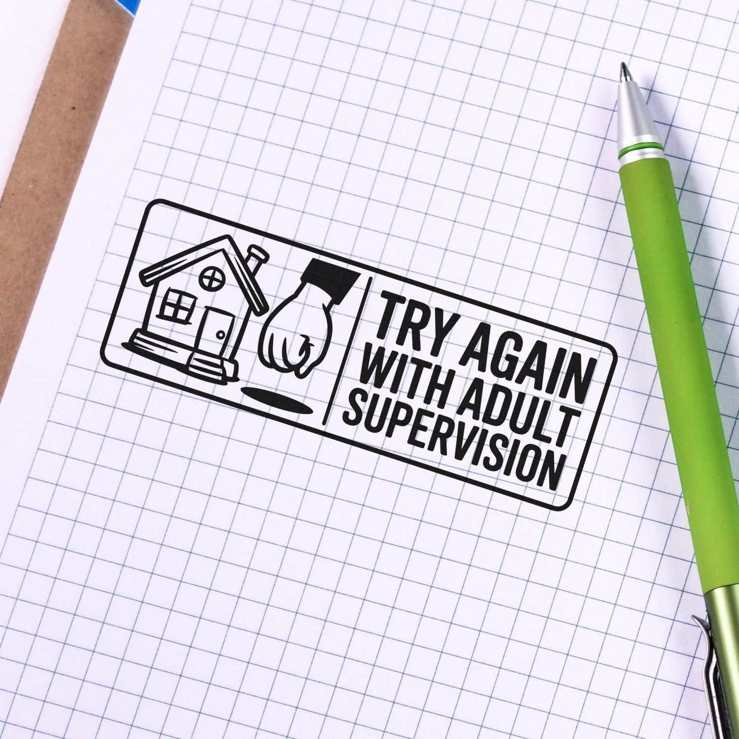Adult Supervision Sassy Office Slim Pre-Inked Stamp