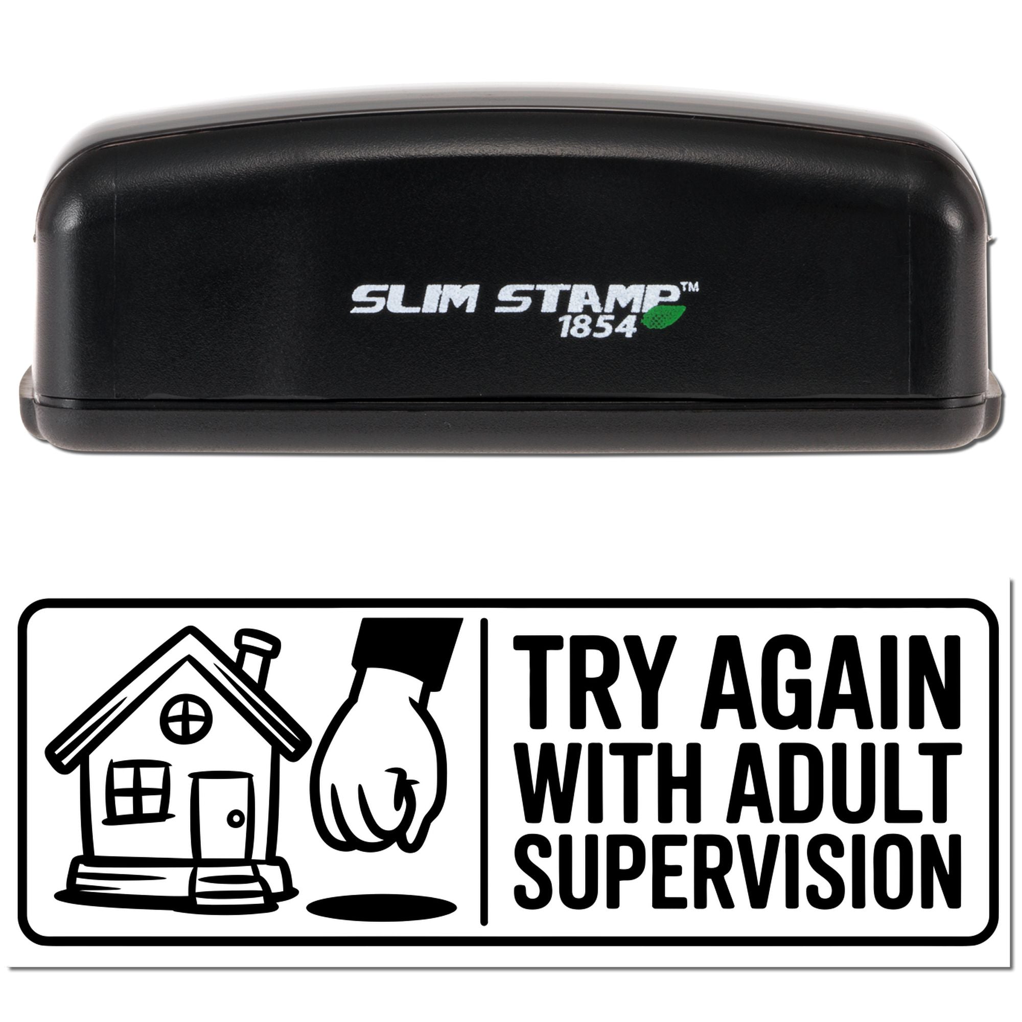 Adult Supervision Sassy Office Slim Pre-Inked Stamp