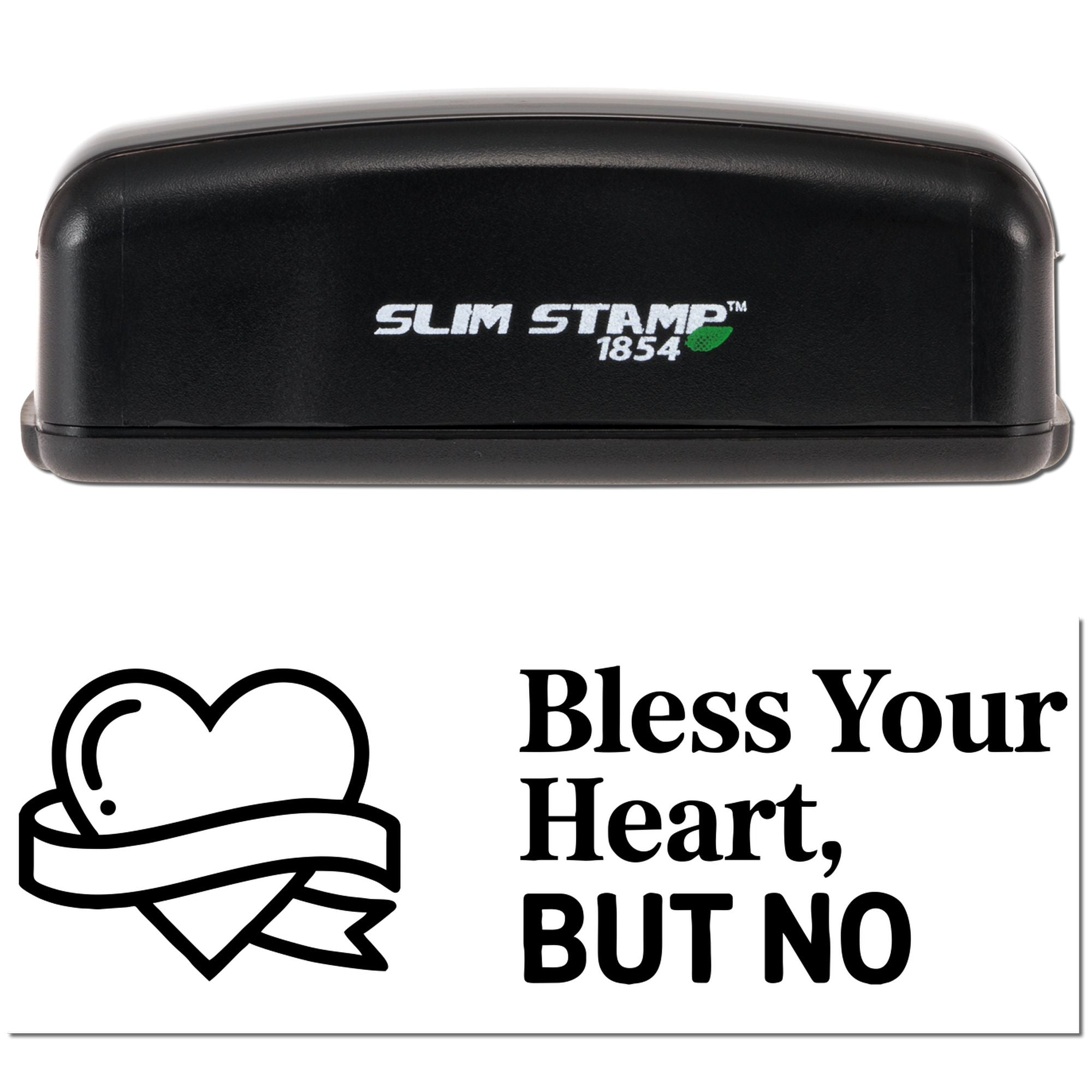 Bless Your Heart Novelty Office Slim Pre-Inked Stamp