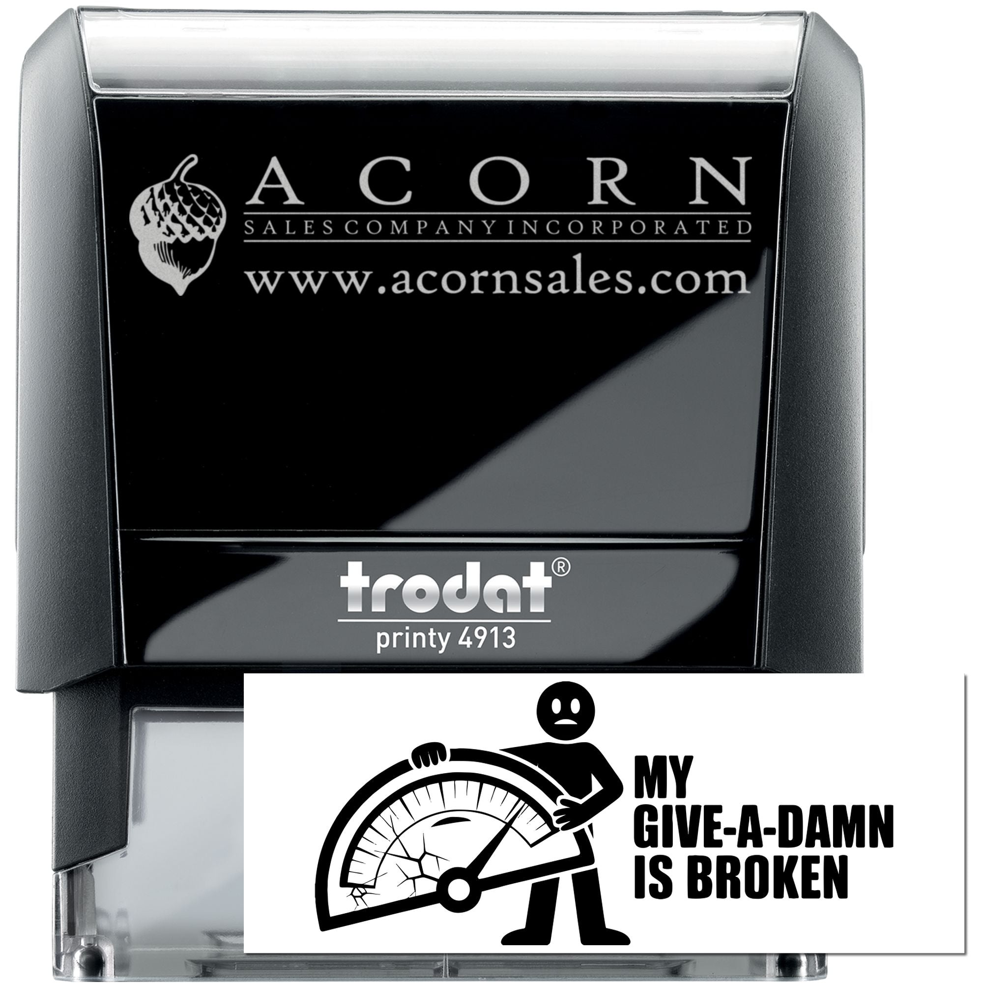 Broken Give Meter Sassy Self-Inking Stamp