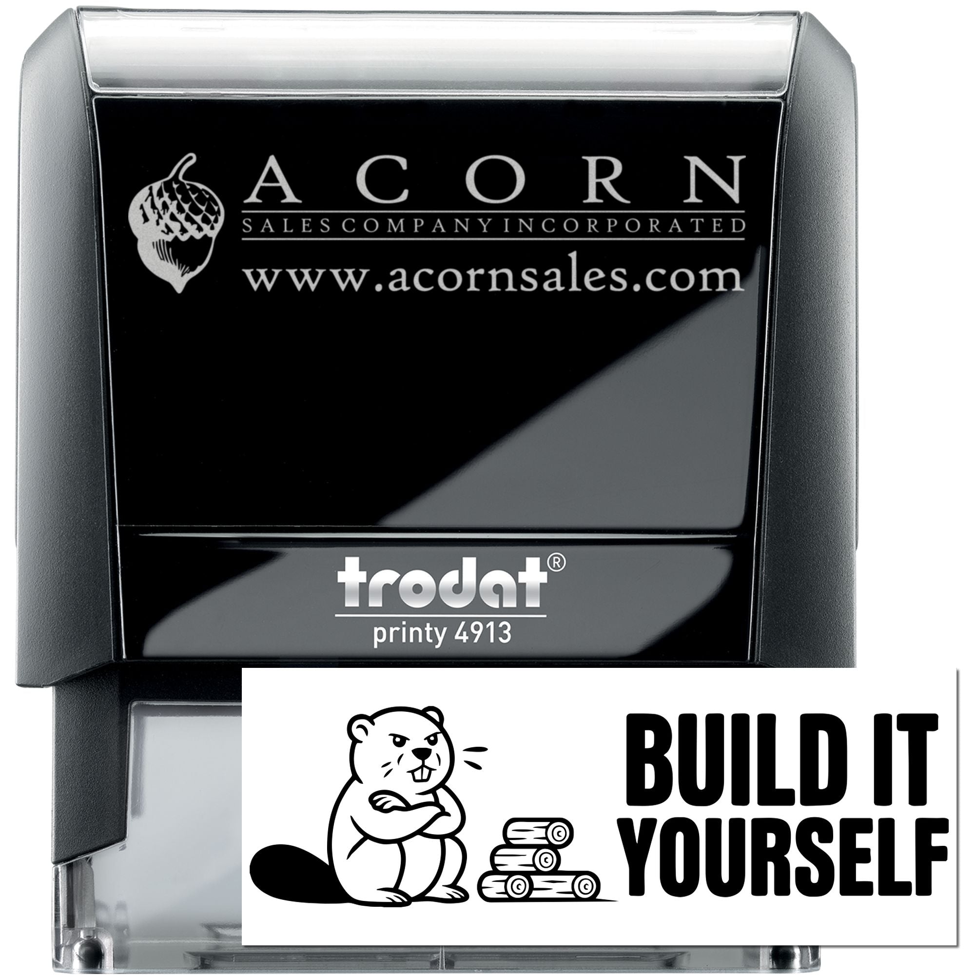 Beaver Builder Kit Funny Self-Inking Stamp