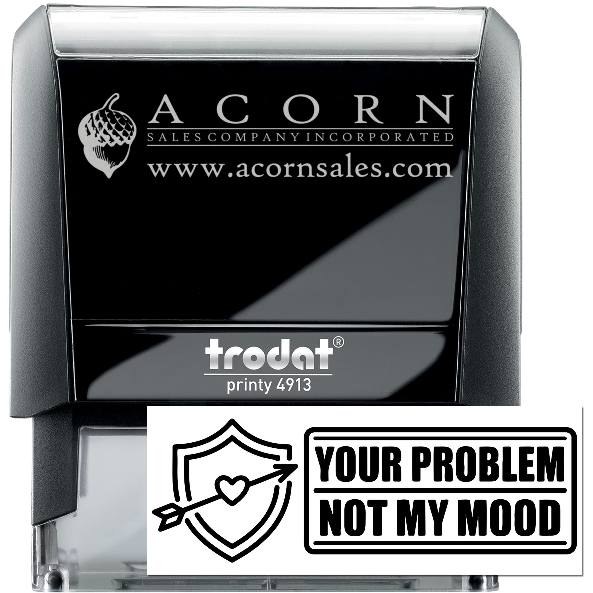 Boundary Heart Shield Witty Self-Inking Stamp