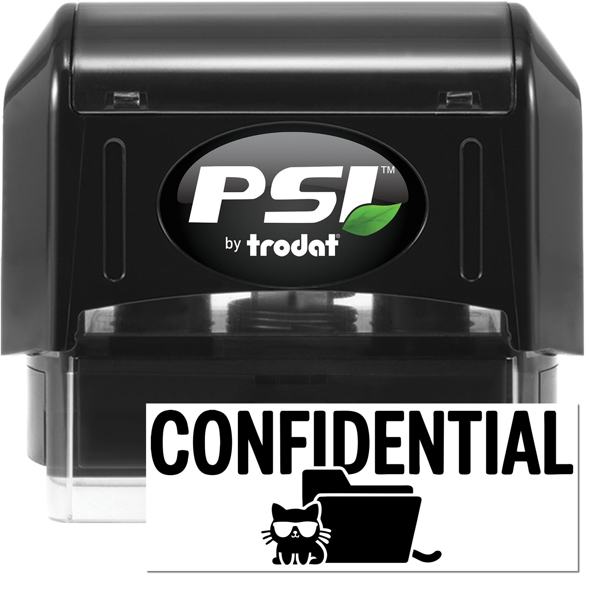 PSI by Trodat self-inking confidential rubber stamp for secure document marking and office file protection