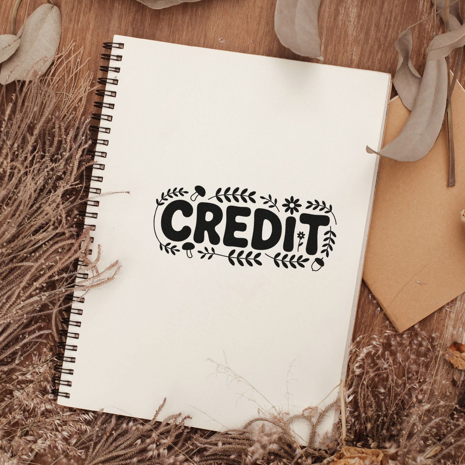 Blooming Forest Credit Self-Inking Stamp